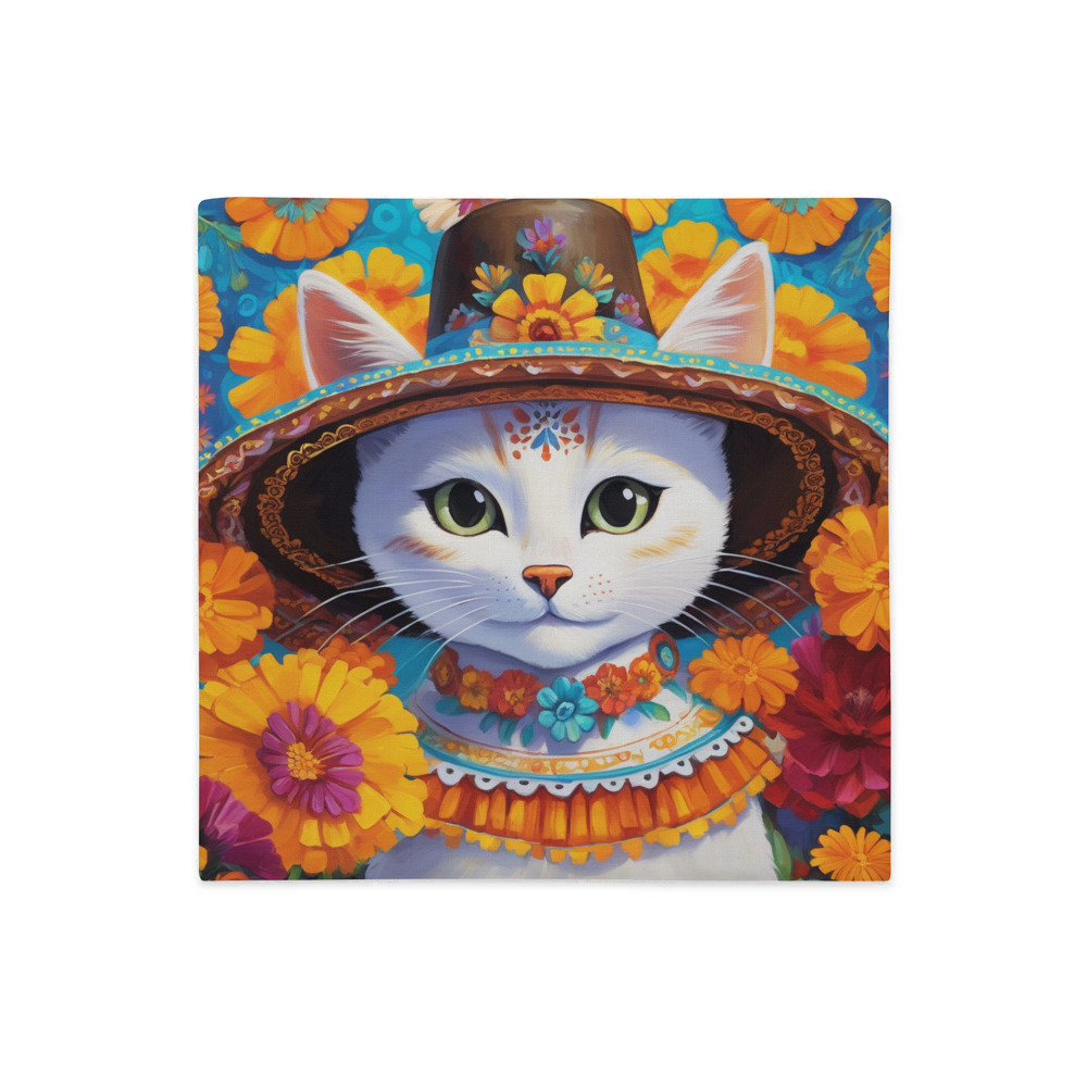 PugMug Custom White Companion Cat Premium Pillow Case