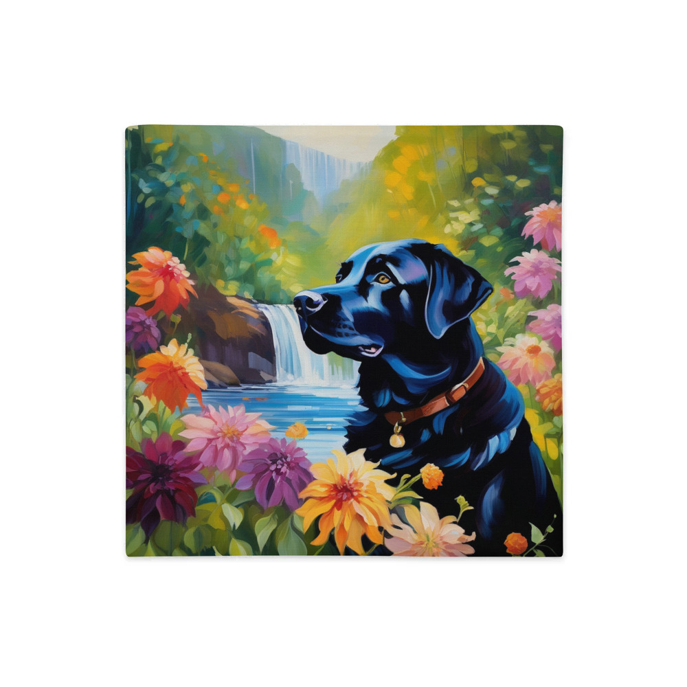 PugMug Custom Black Labrador Retriever Premium Pillow Case