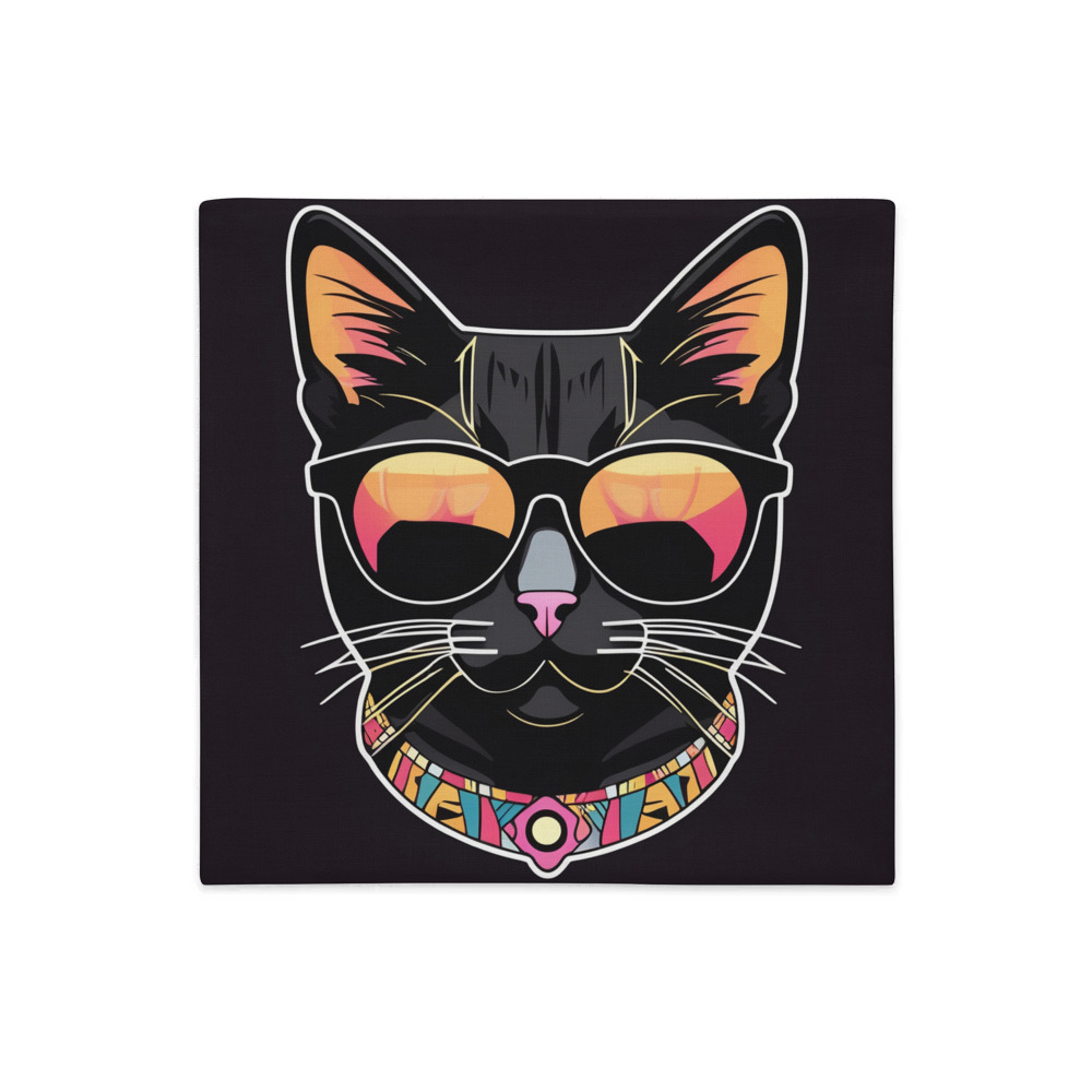 PugMug Custom Black Exotic Cat Premium Pillow Case