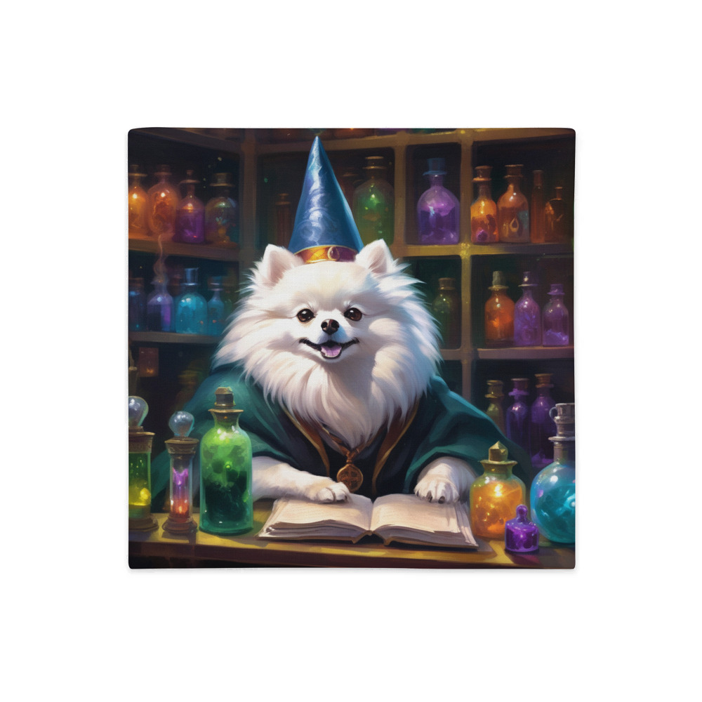 PugMug Custom White Pomeranian Premium Pillow Case