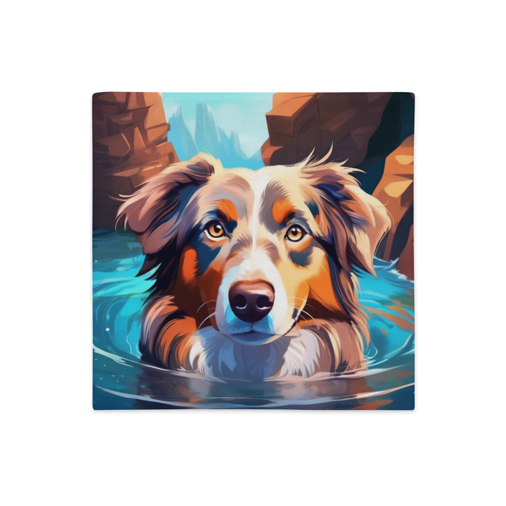 PugMug Custom Australian Shepherd Dog Premium Pillow Case