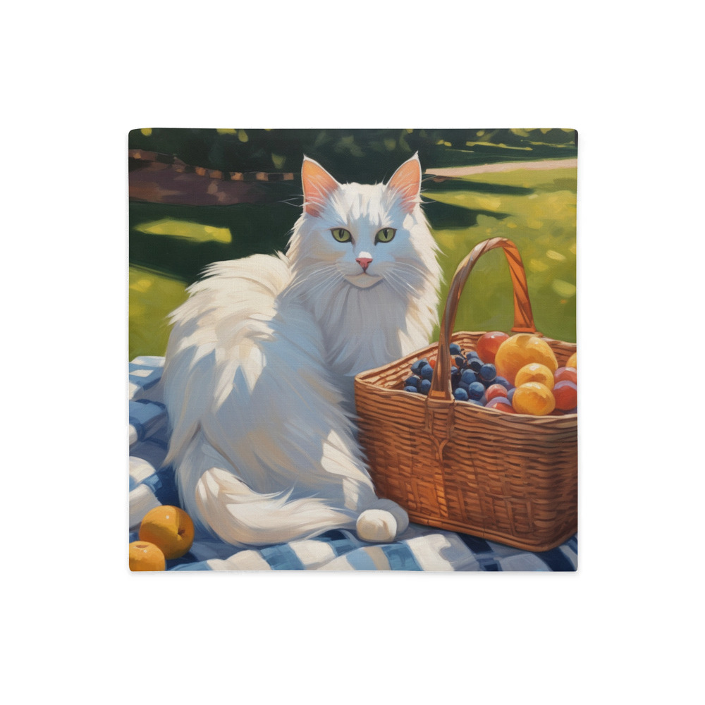 PugMug Custom White Companion Cat Premium Pillow Case