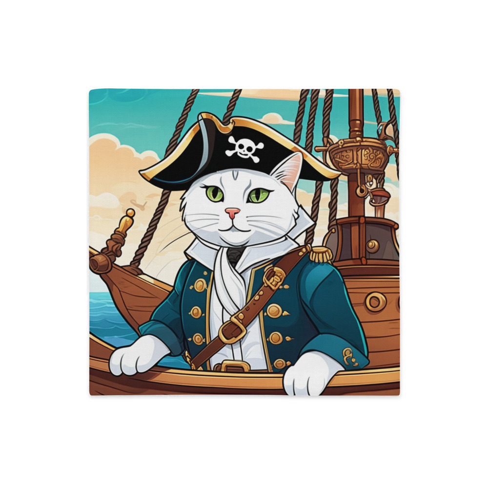 PugMug Custom White Companion Cat Premium Pillow Case