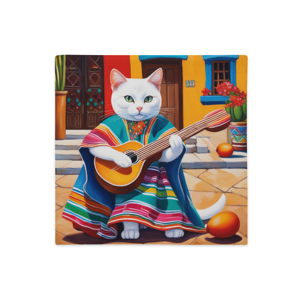 PugMug Custom White Companion Cat Premium Pillow Case