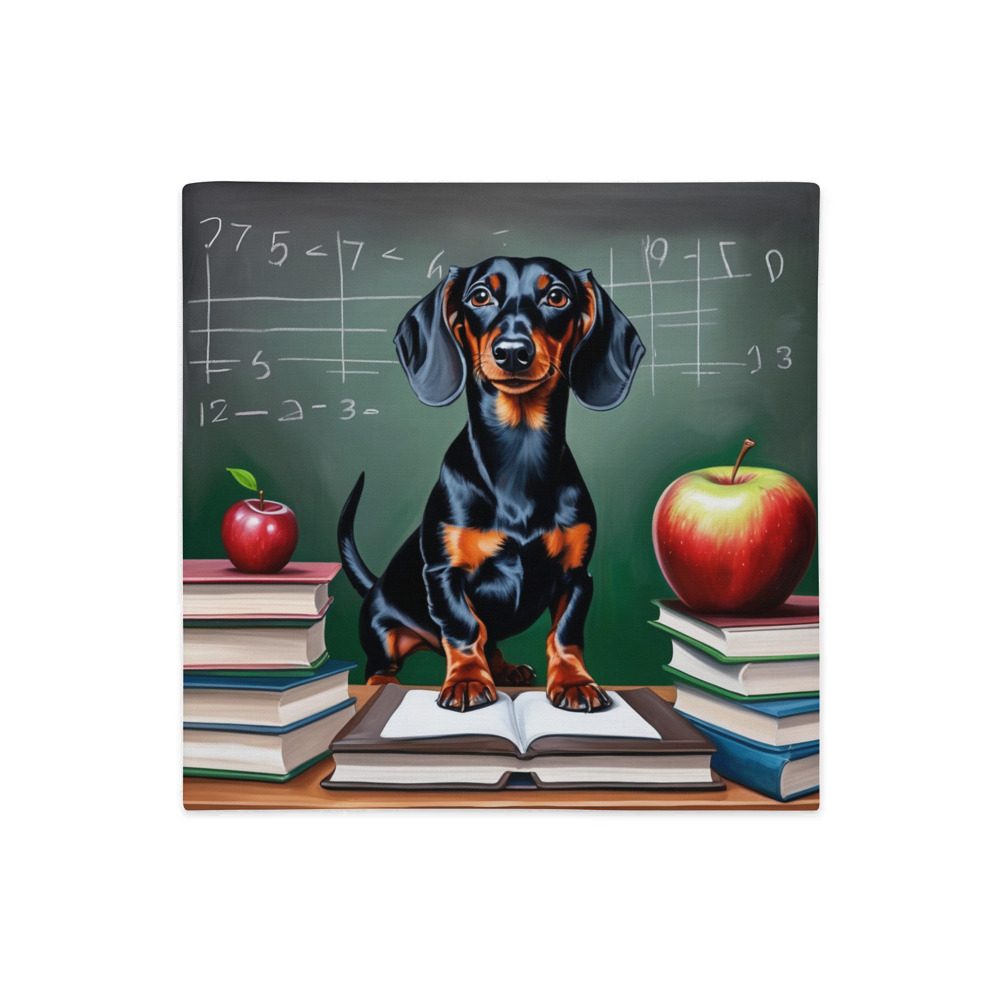 PugMug Custom Black Dachshund Premium Pillow Case