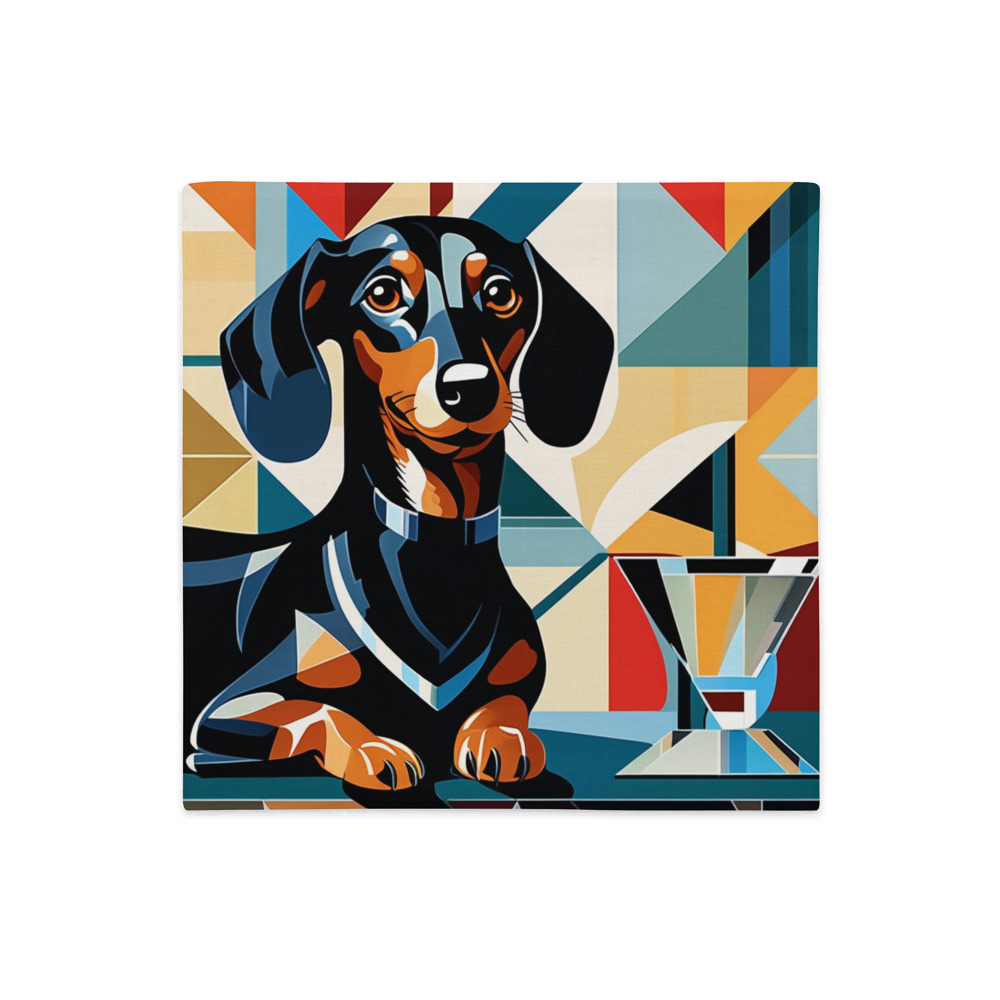 PugMug Custom Black Dachshund Premium Pillow Case