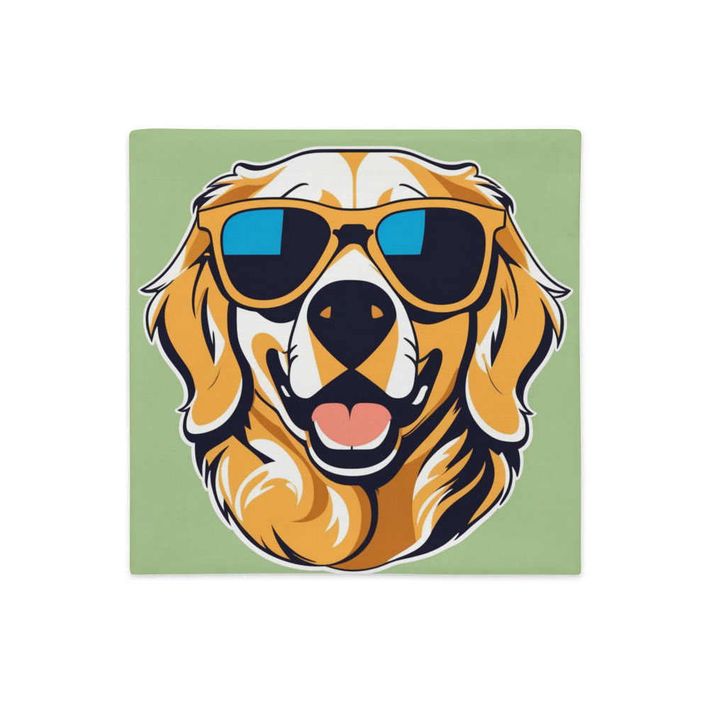 PugMug Custom Golden Retriever Premium Pillow Case