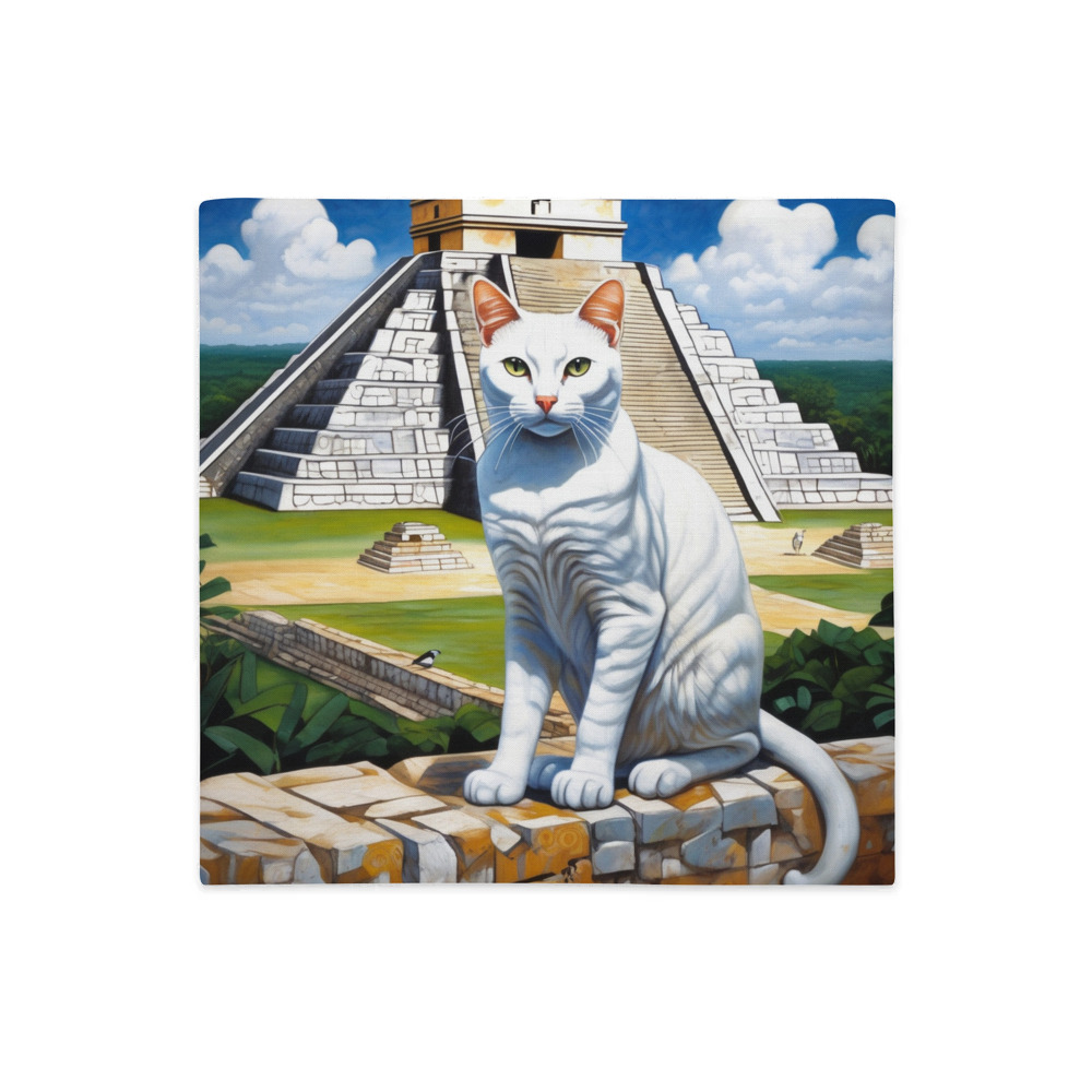 PugMug Custom White Companion Cat Premium Pillow Case