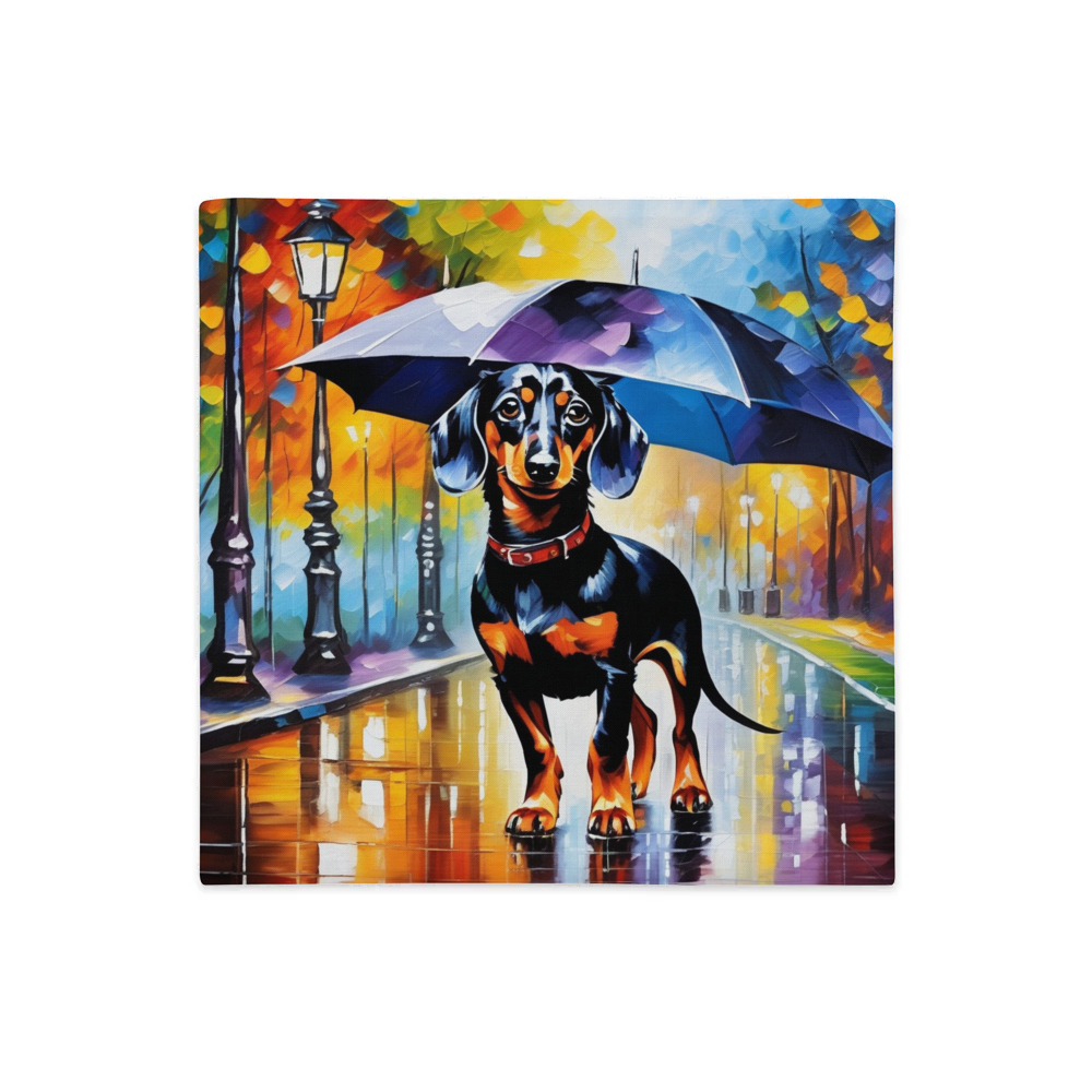 PugMug Custom Black Dachshund Premium Pillow Case