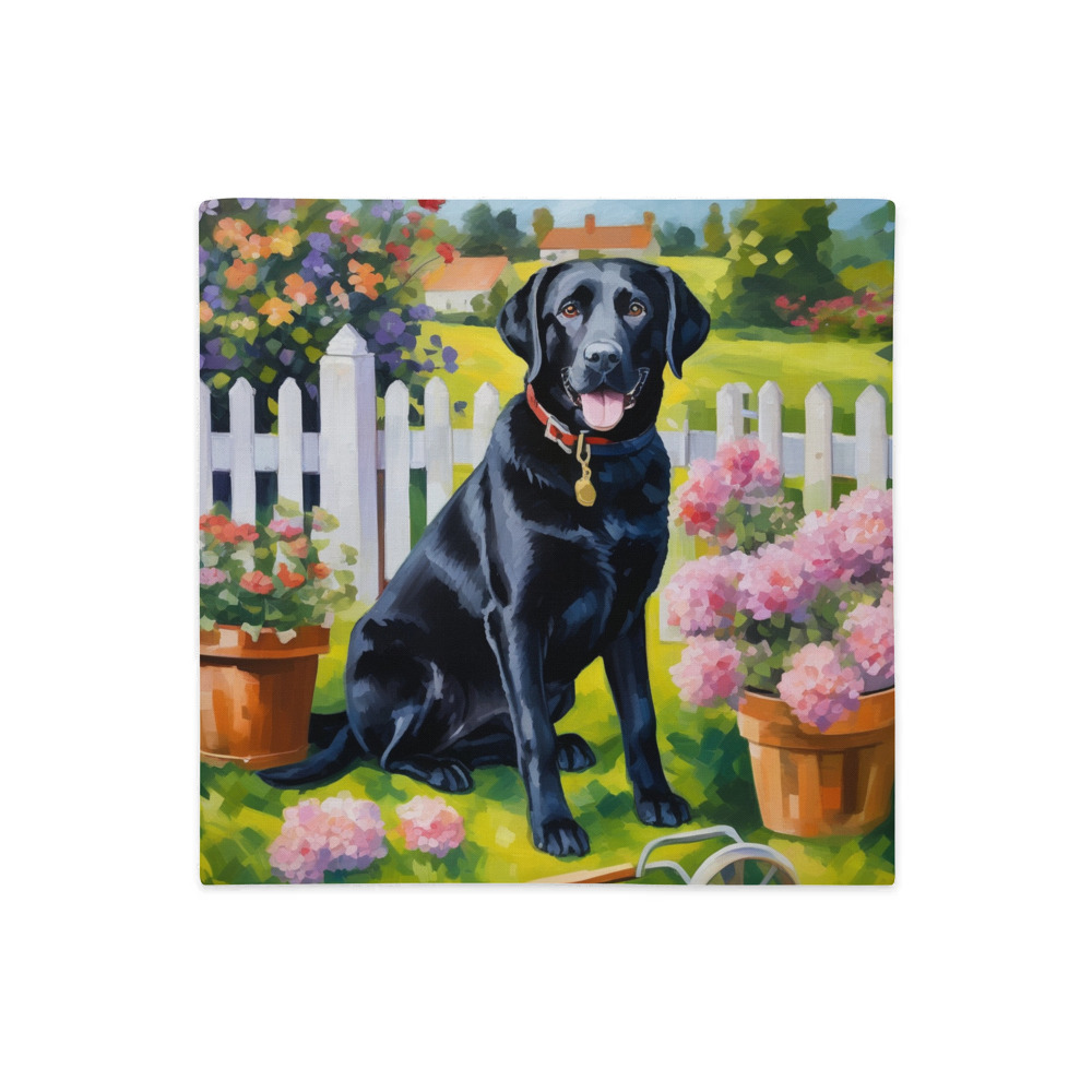 PugMug Custom Black Labrador Retriever Premium Pillow Case
