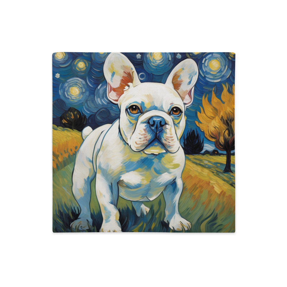 PugMug Custom White French Bulldog Premium Pillow Case