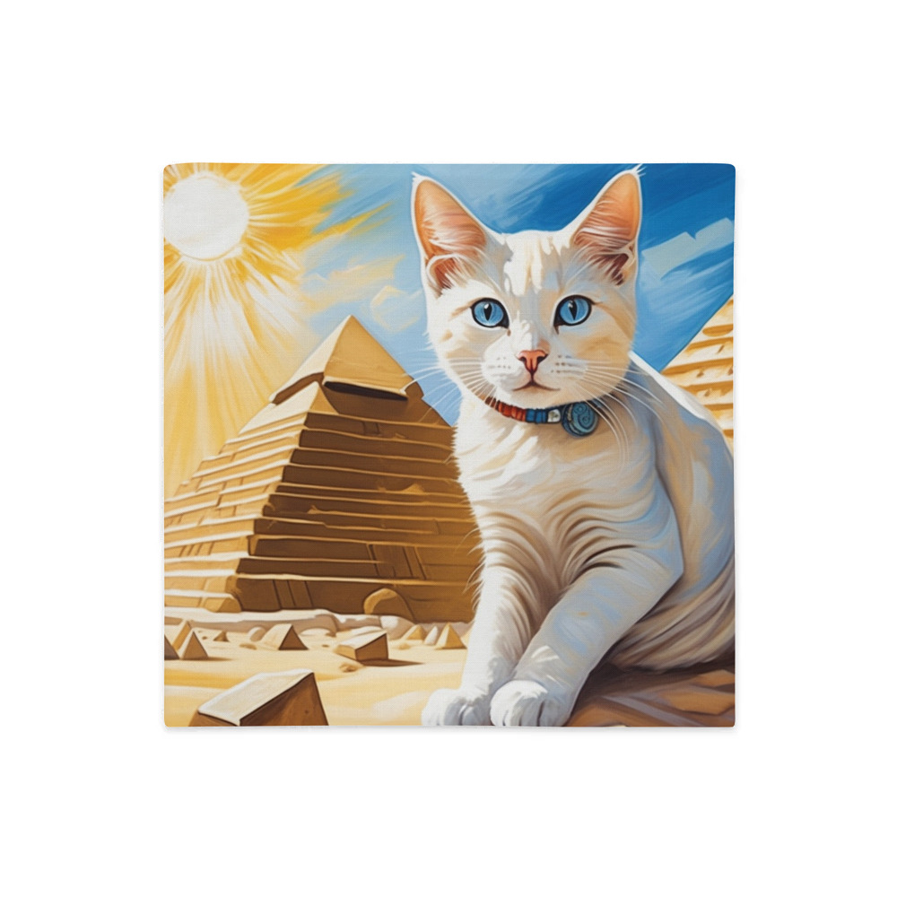 PugMug Custom White Companion Cat Premium Pillow Case