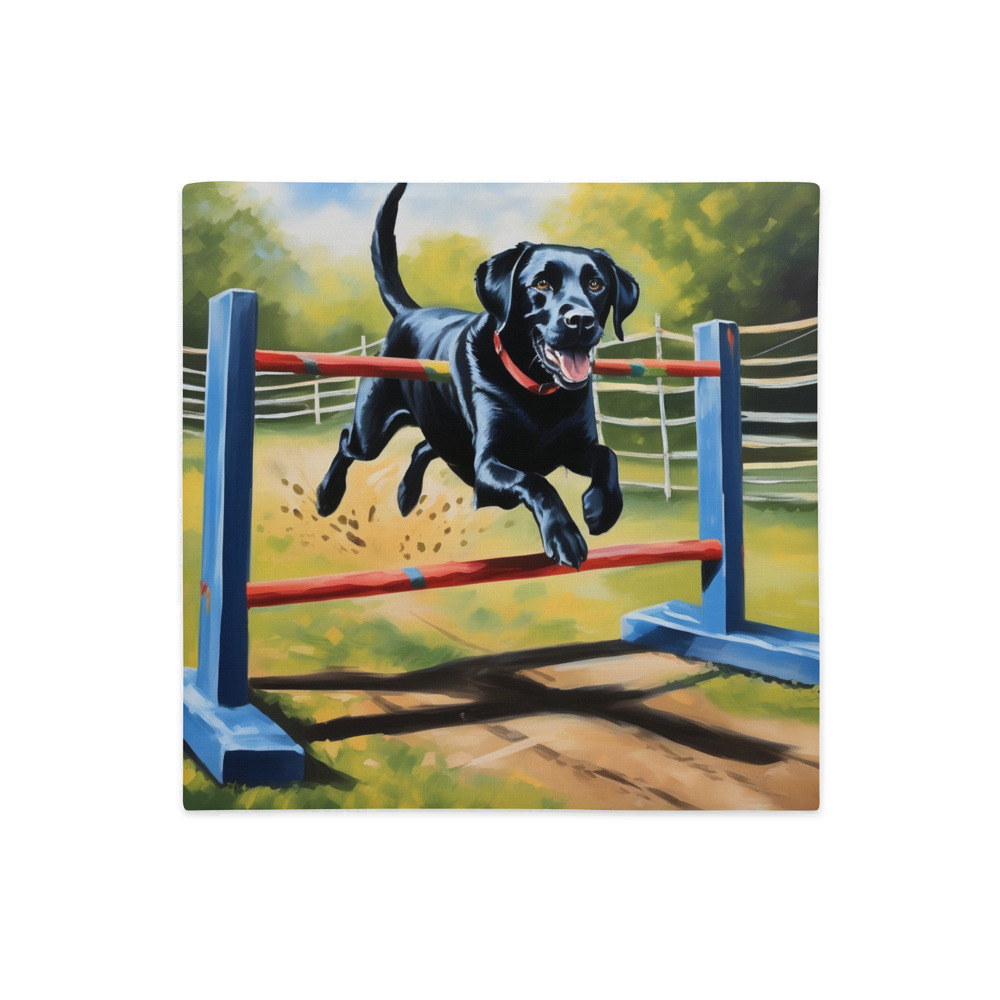 PugMug Custom Black Labrador Retriever Premium Pillow Case