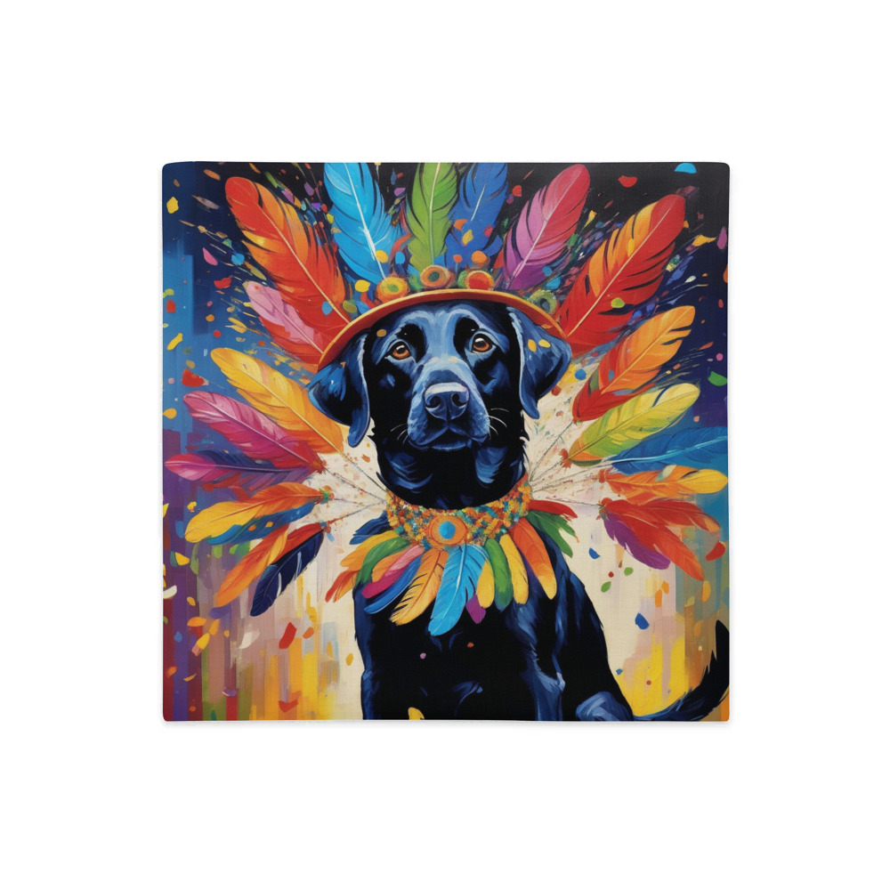 PugMug Custom Black Labrador Retriever Premium Pillow Case