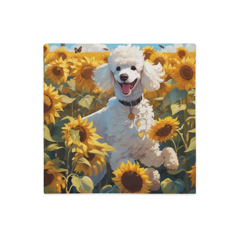 PugMug Custom White Poodle Premium Pillow Case