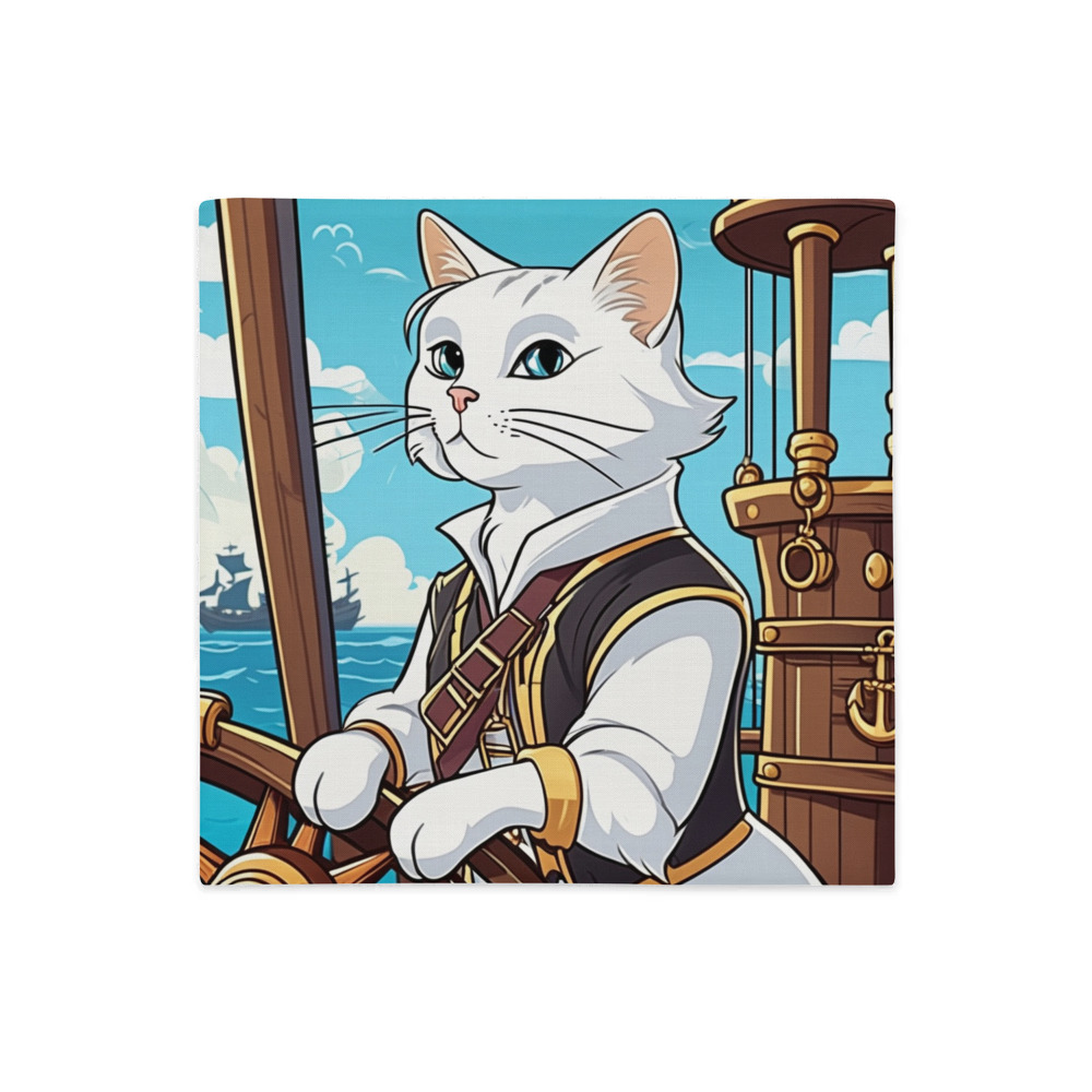 PugMug Custom White Companion Cat Premium Pillow Case