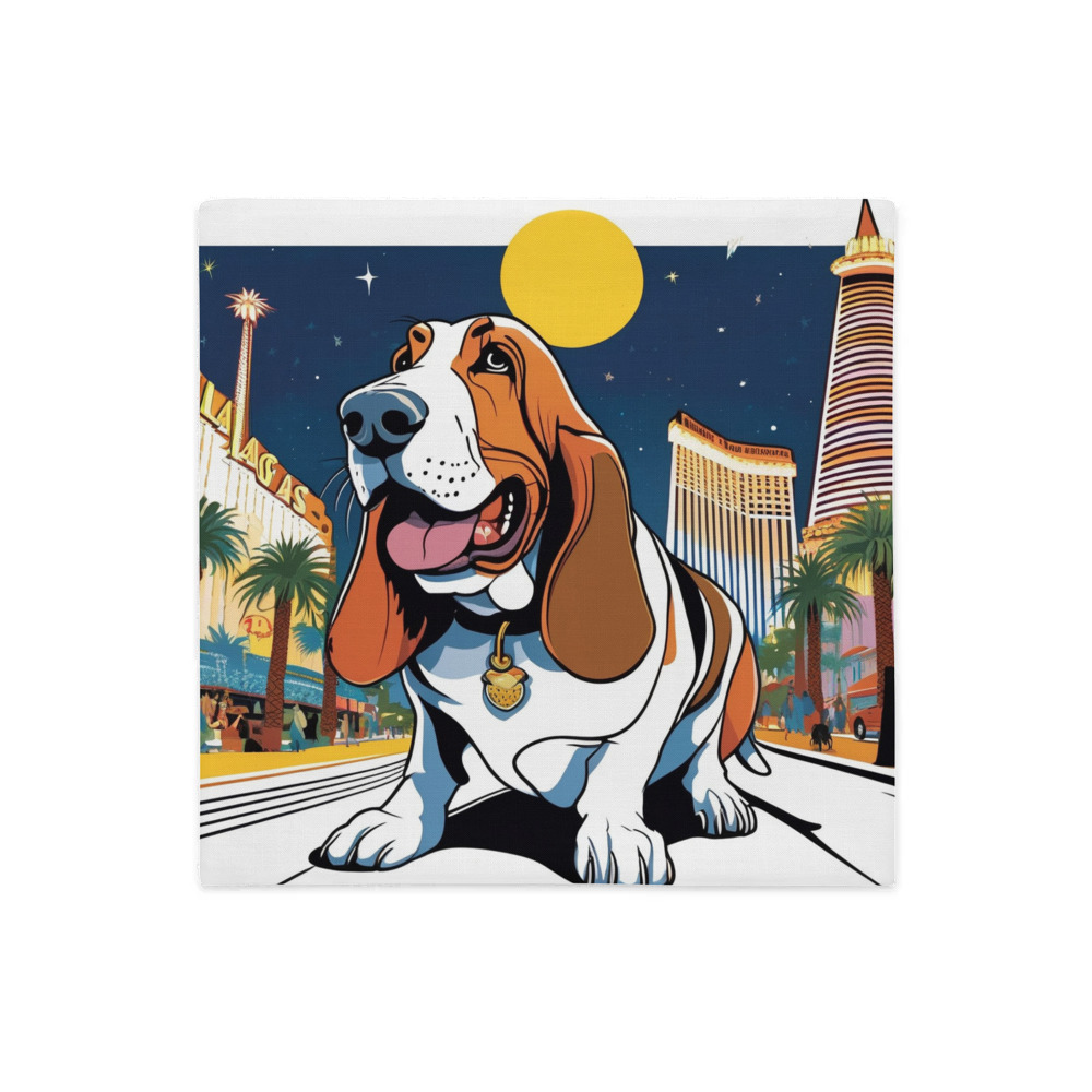 PugMug Custom Basset Hound Premium Pillow Case