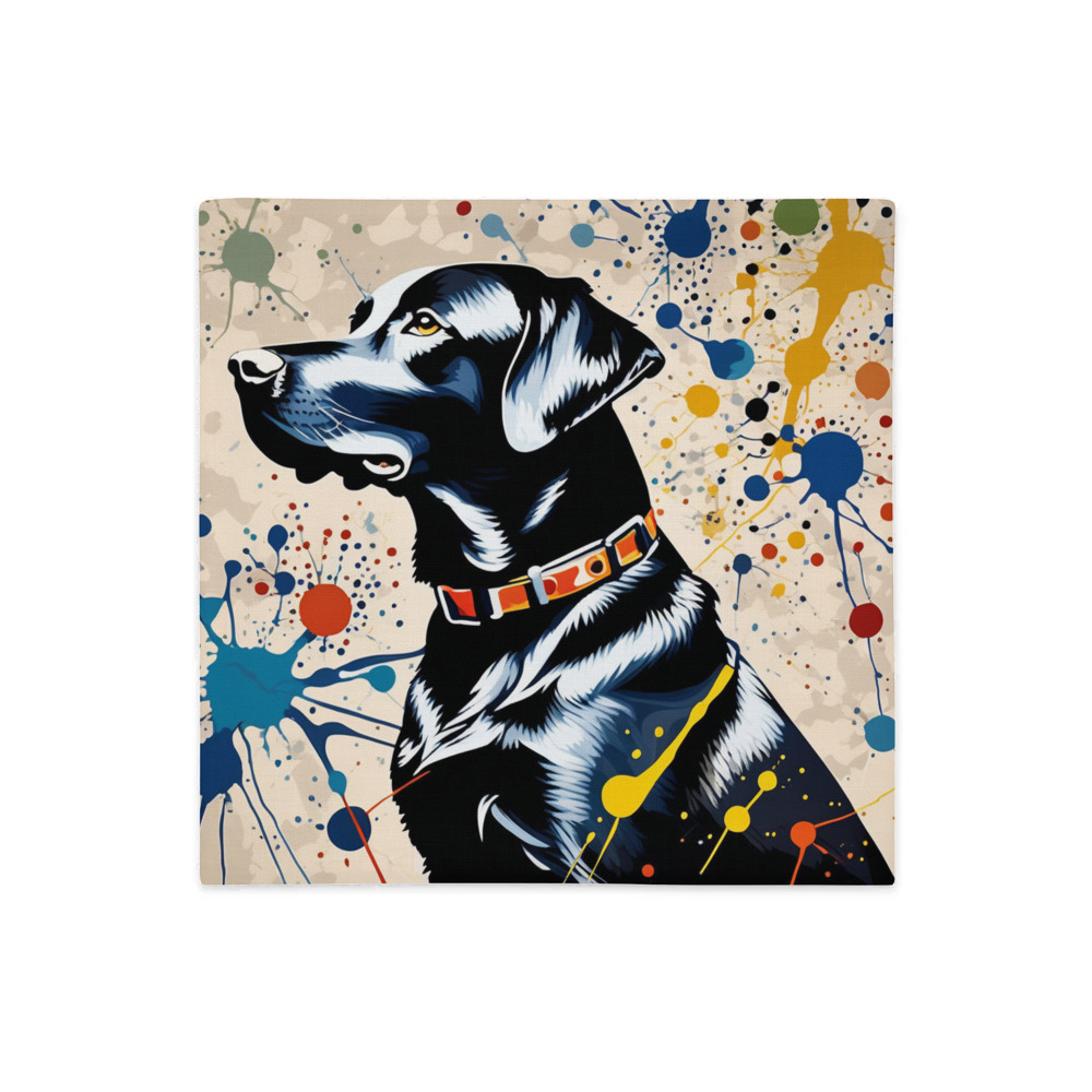 PugMug Custom Black Labrador Retriever Premium Pillow Case