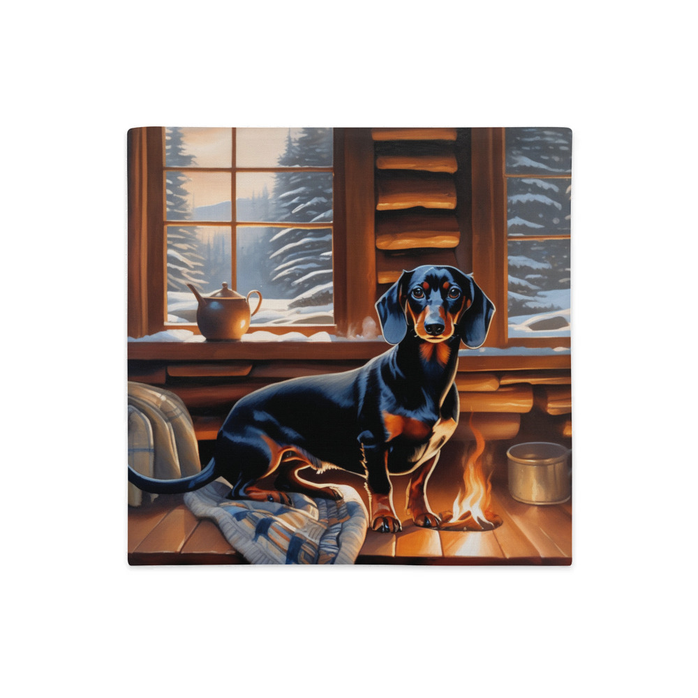 PugMug Custom Black Dachshund Premium Pillow Case