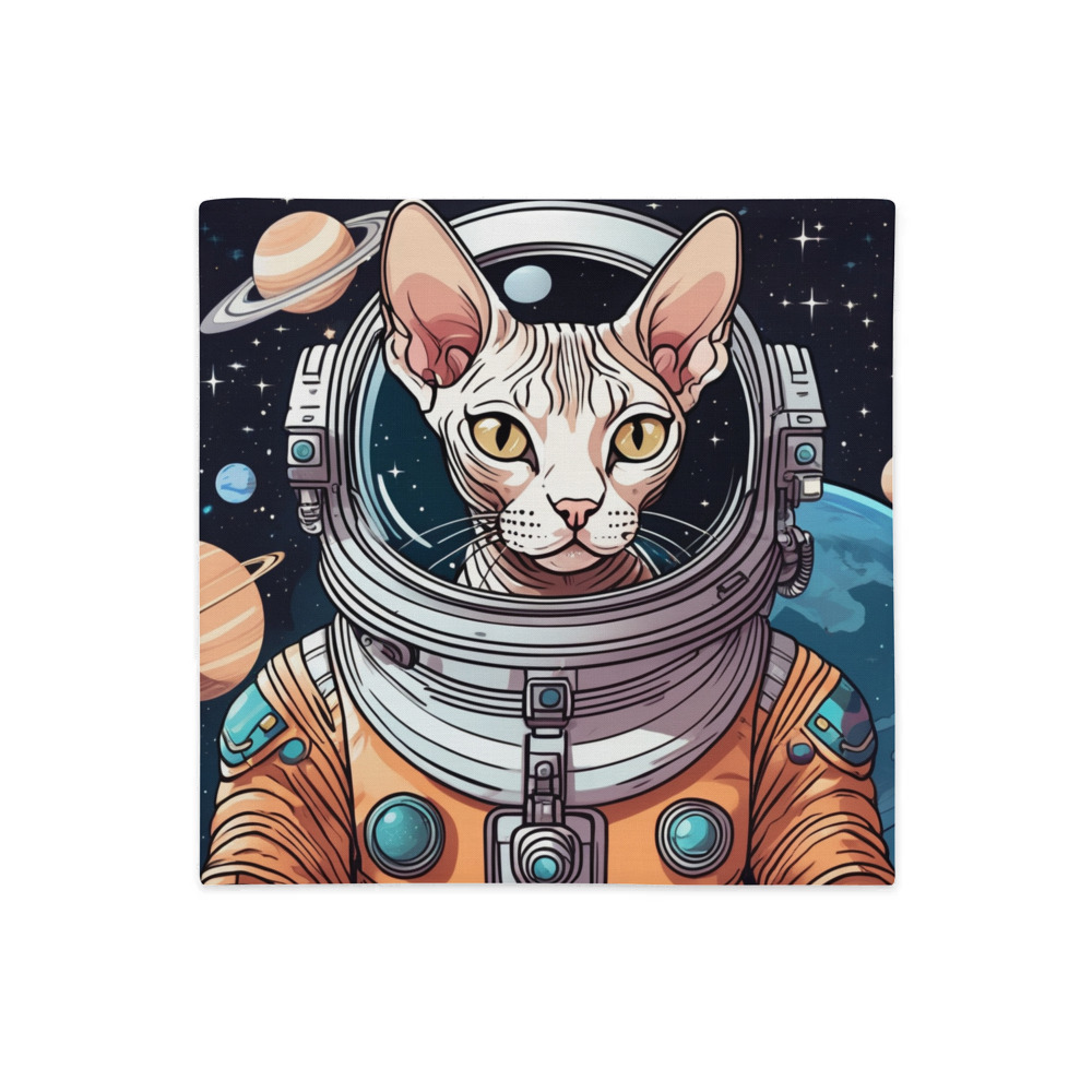 PugMug Custom Tabby Sphynx Cat Premium Pillow Case