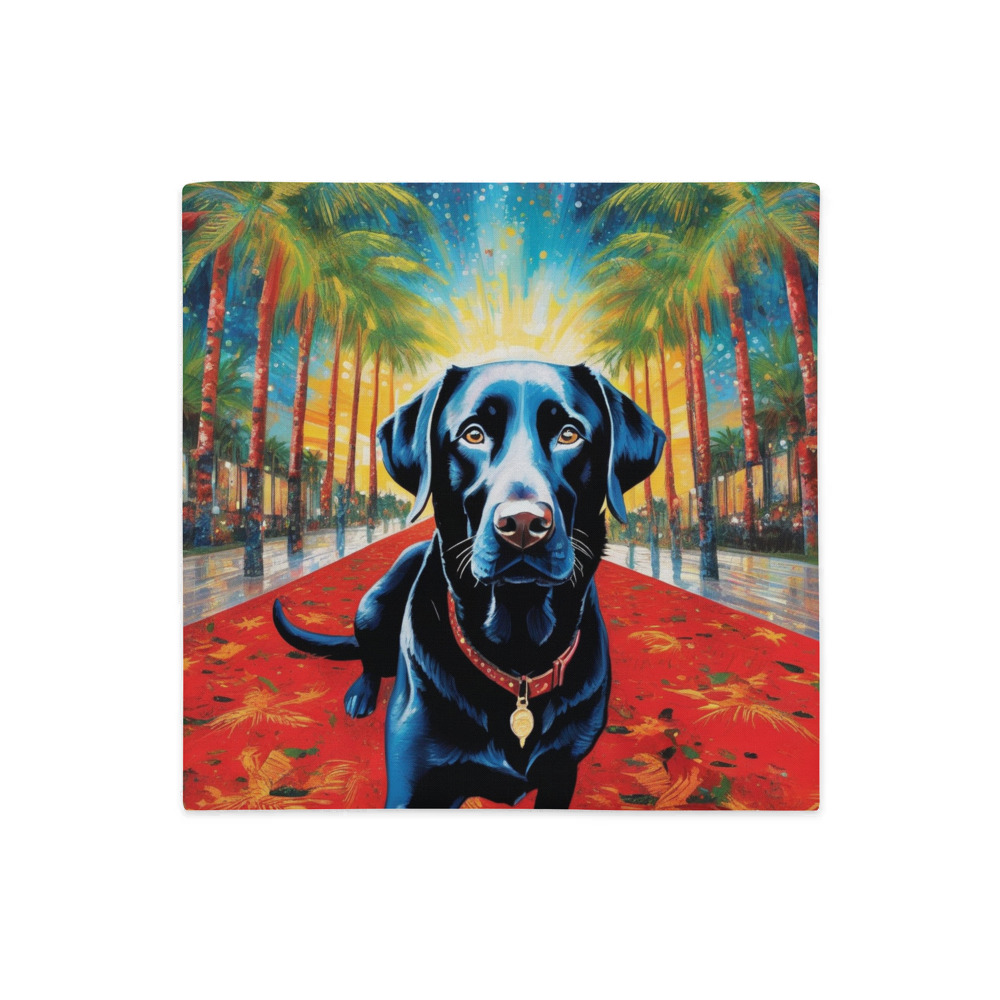 PugMug Custom Black Labrador Retriever Premium Pillow Case