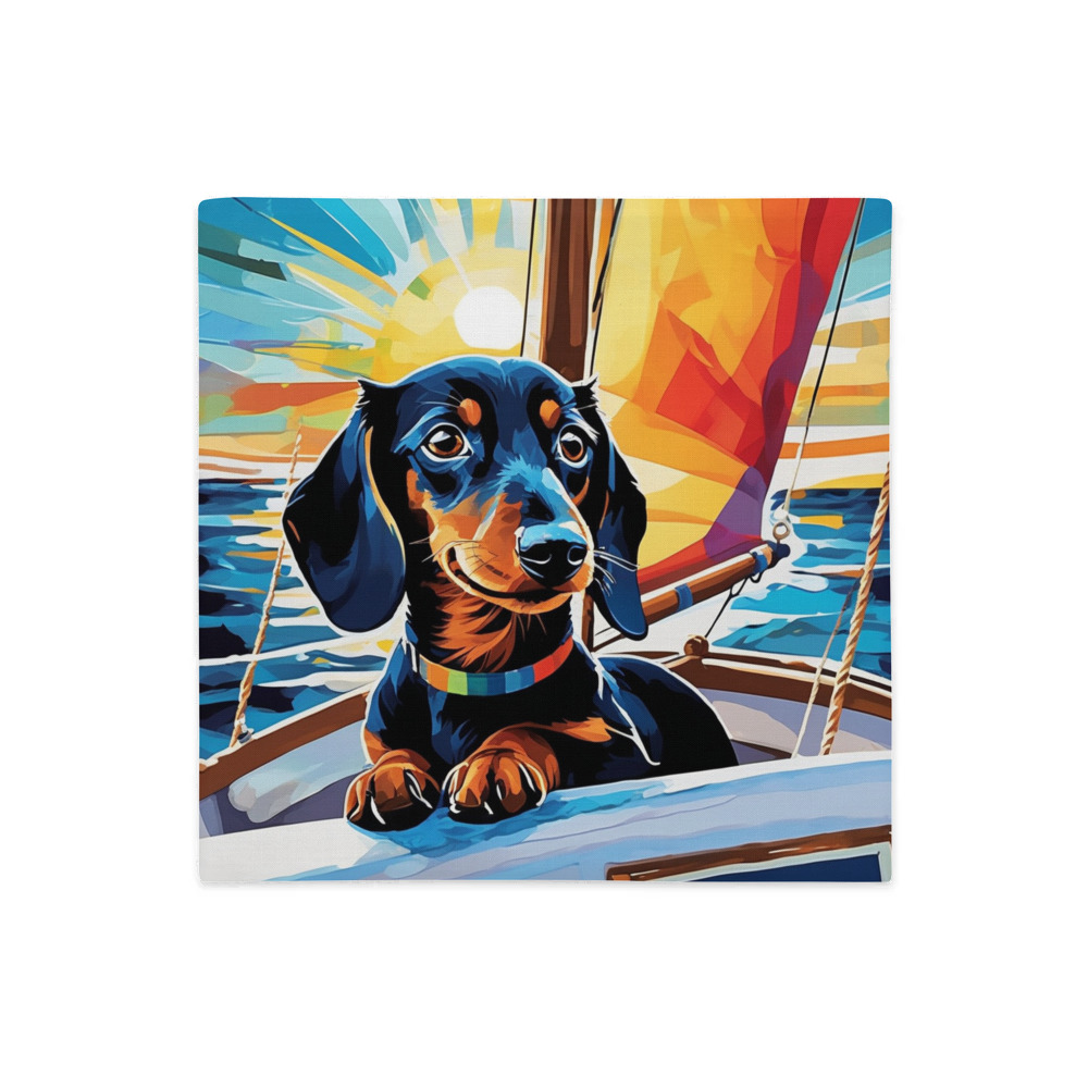 PugMug Custom Black Dachshund Premium Pillow Case