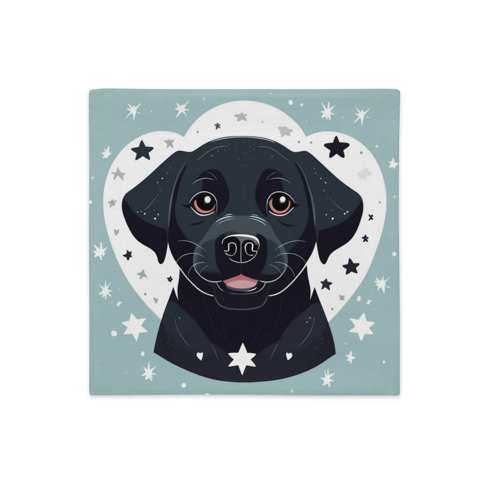 PugMug Custom Black Labrador Retriever Premium Pillow Case