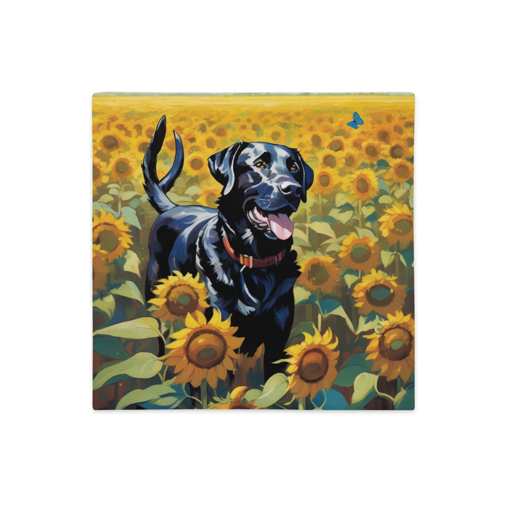 PugMug Custom Black Labrador Retriever Premium Pillow Case