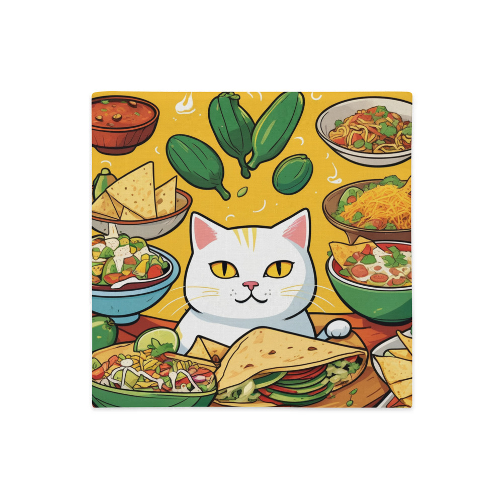 PugMug Custom White Companion Cat Premium Pillow Case