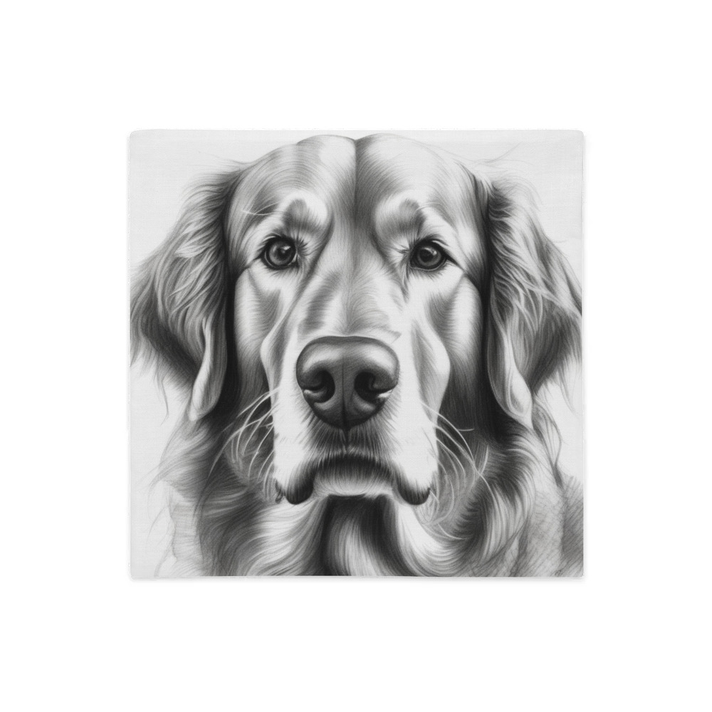 PugMug Custom Golden Retriever Premium Pillow Case