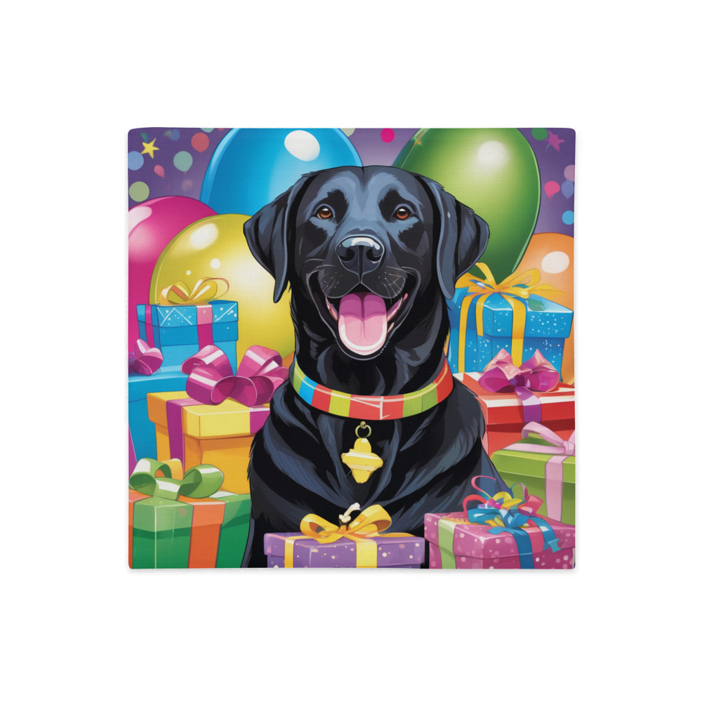 PugMug Custom Black Labrador Retriever Premium Pillow Case