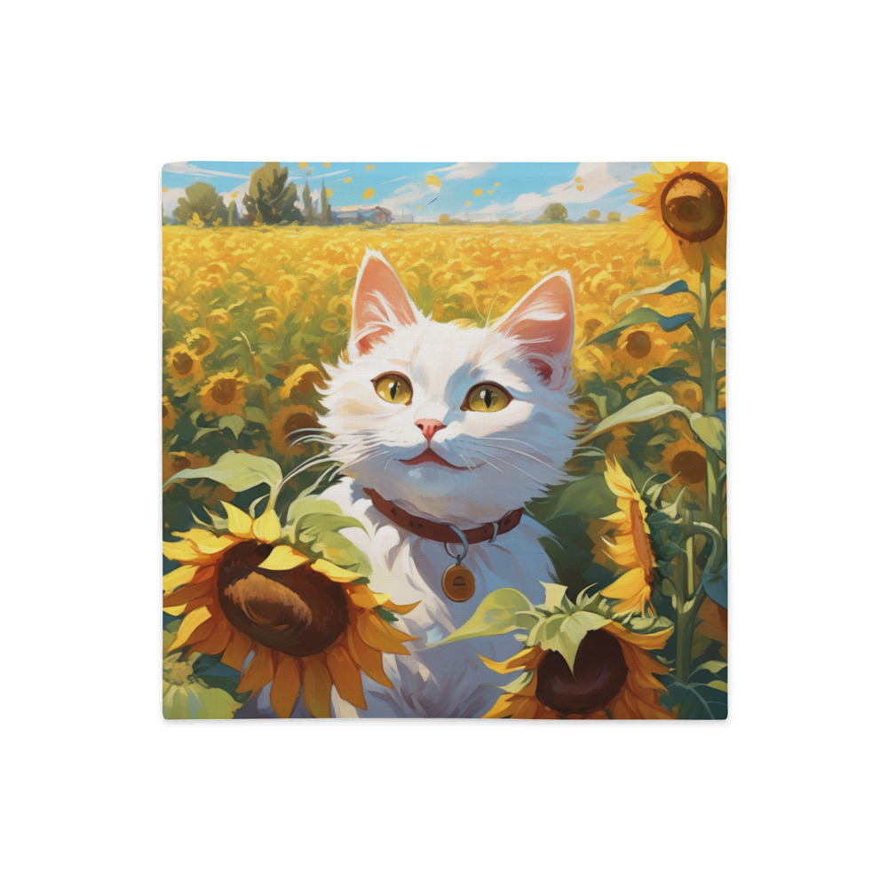 PugMug Custom White Companion Cat Premium Pillow Case