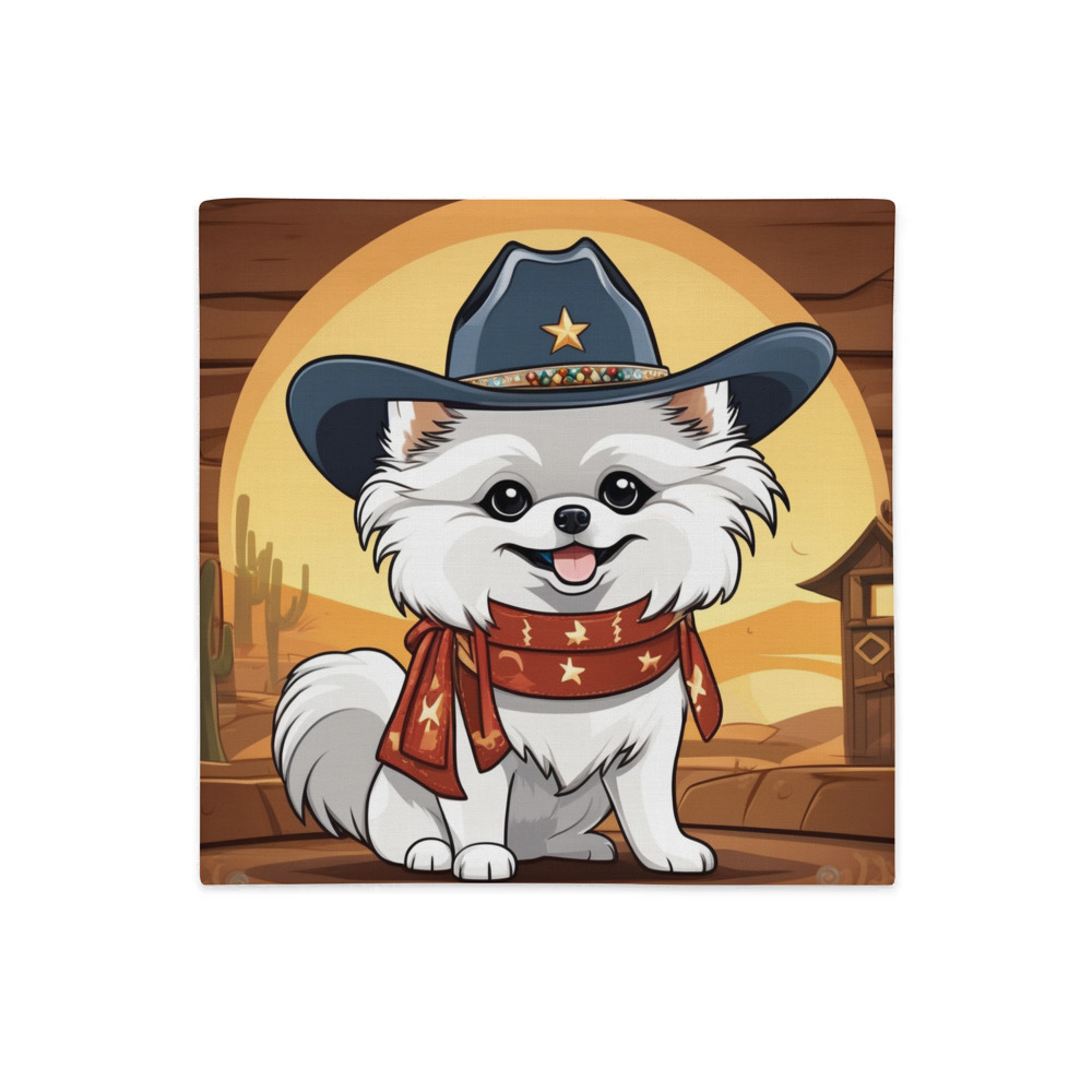 PugMug Custom White Pomeranian Premium Pillow Case