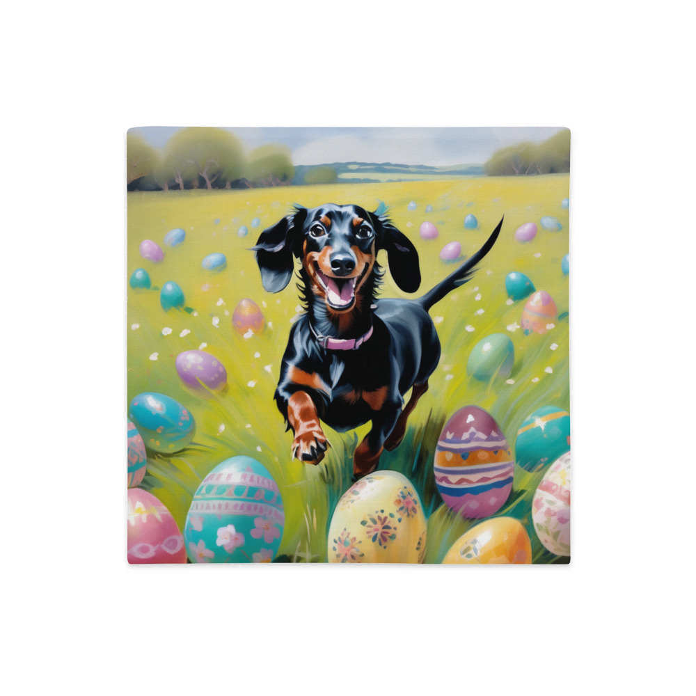 PugMug Custom Black Dachshund Premium Pillow Case