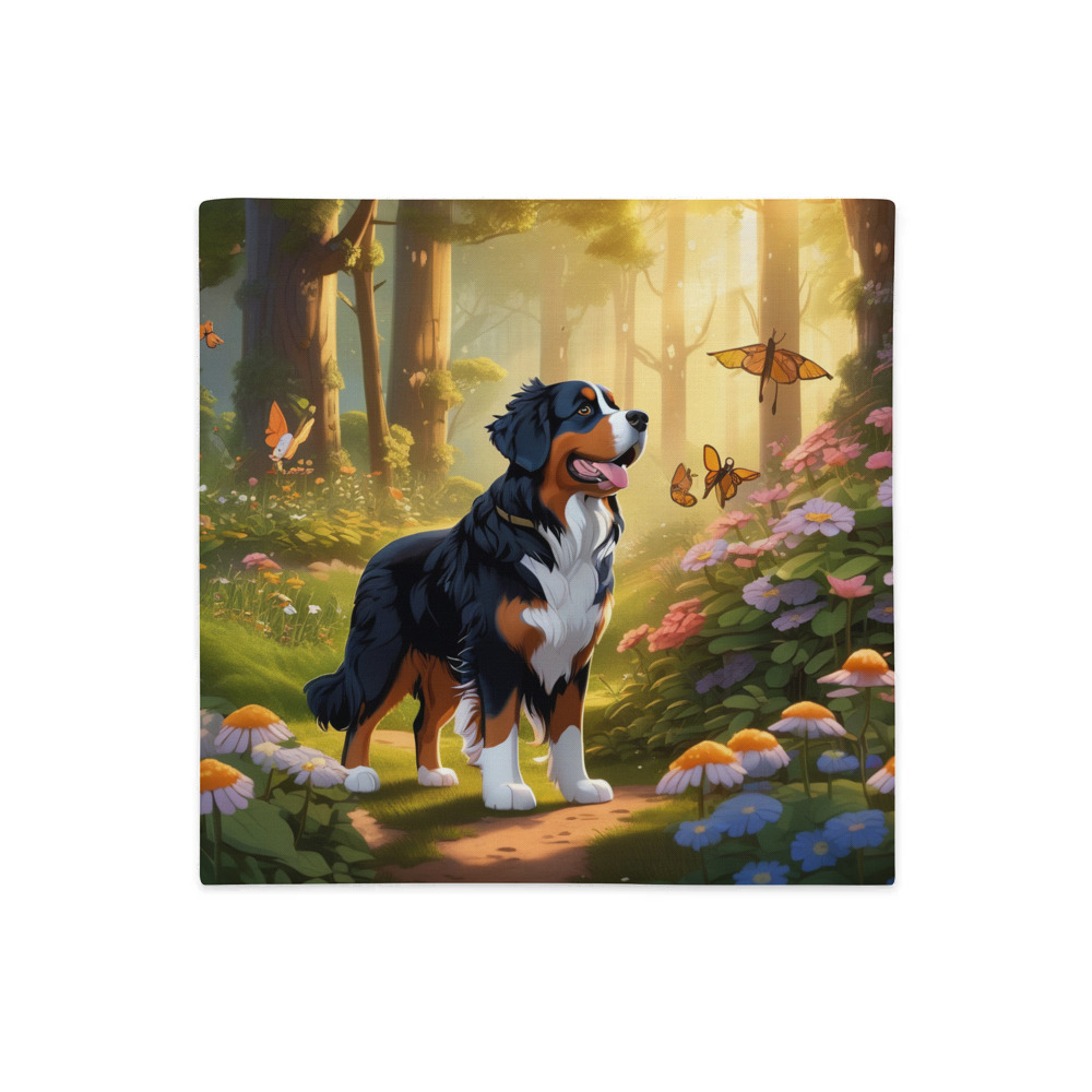 PugMug Custom Bernese Mountain Dog Premium Pillow Case