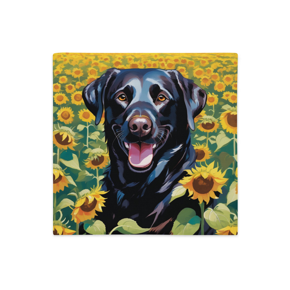 PugMug Custom Black Labrador Retriever Premium Pillow Case