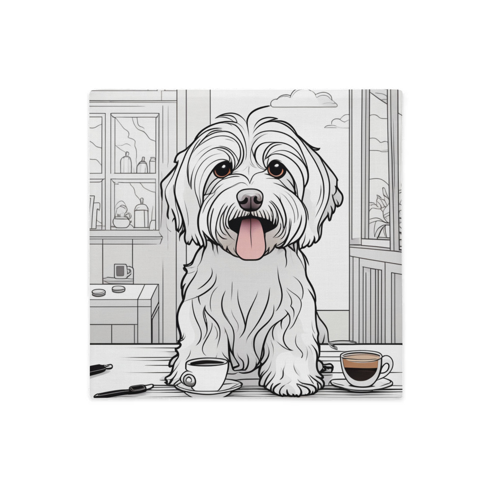 PugMug Custom White Havanese Dog Premium Pillow Case