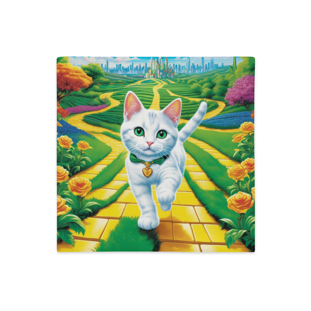 PugMug Custom White Companion Cat Premium Pillow Case