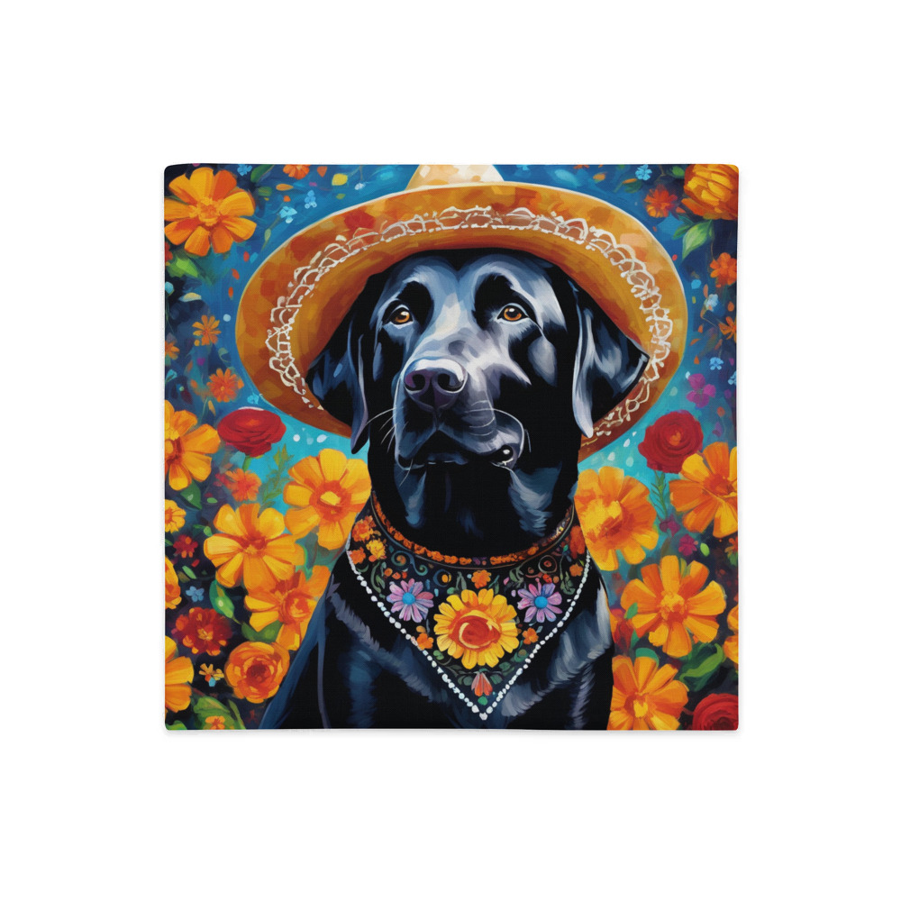 PugMug Custom Black Labrador Retriever Premium Pillow Case