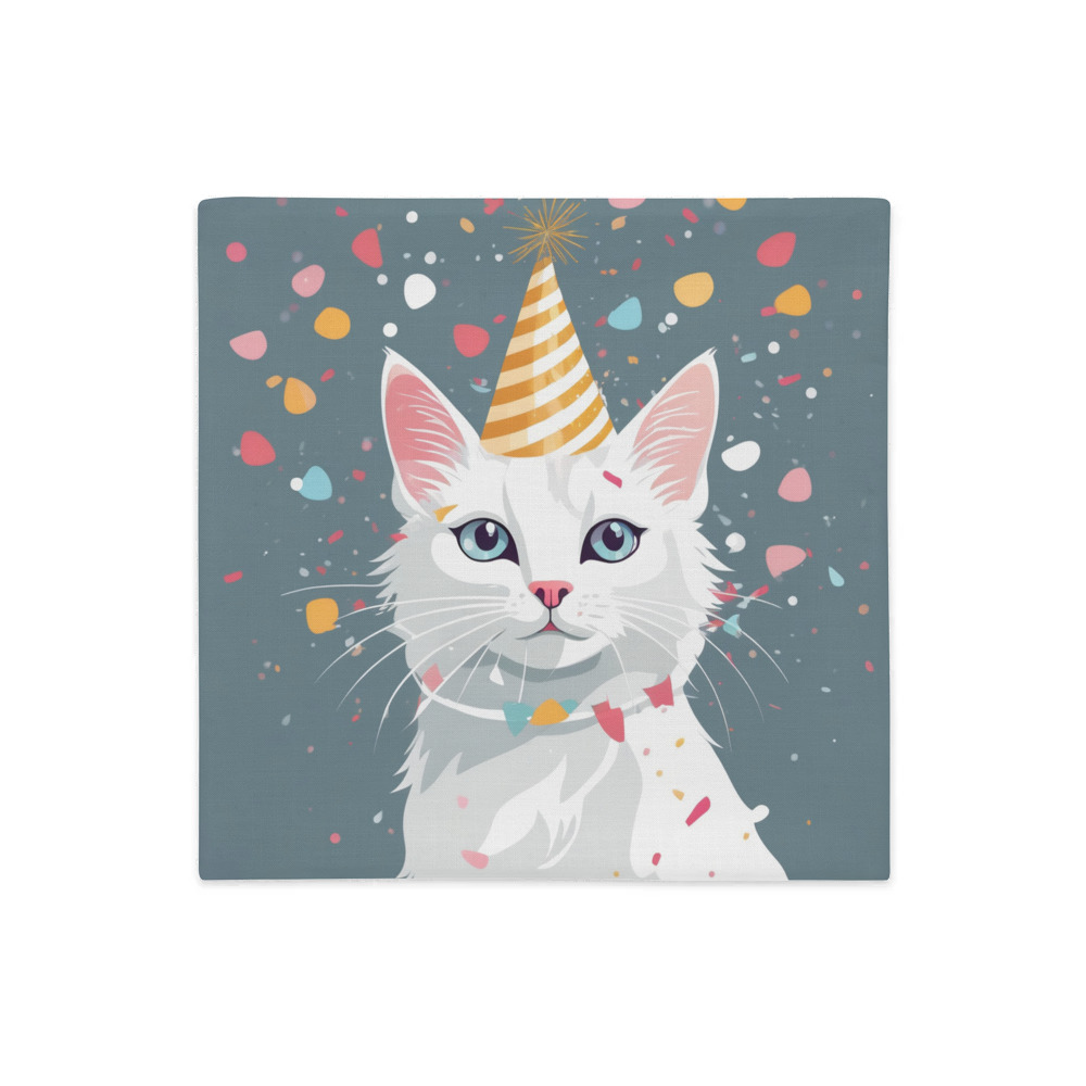 PugMug Custom White Companion Cat Premium Pillow Case