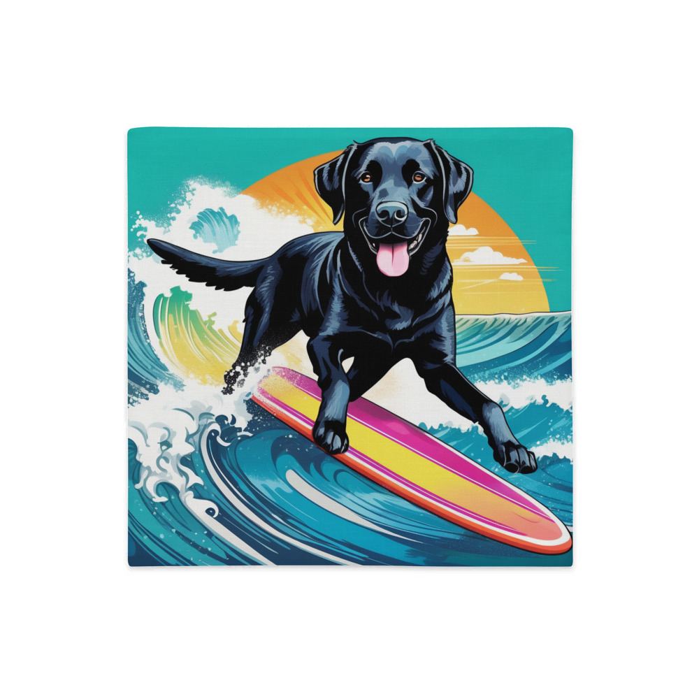 PugMug Custom Black Labrador Retriever Premium Pillow Case