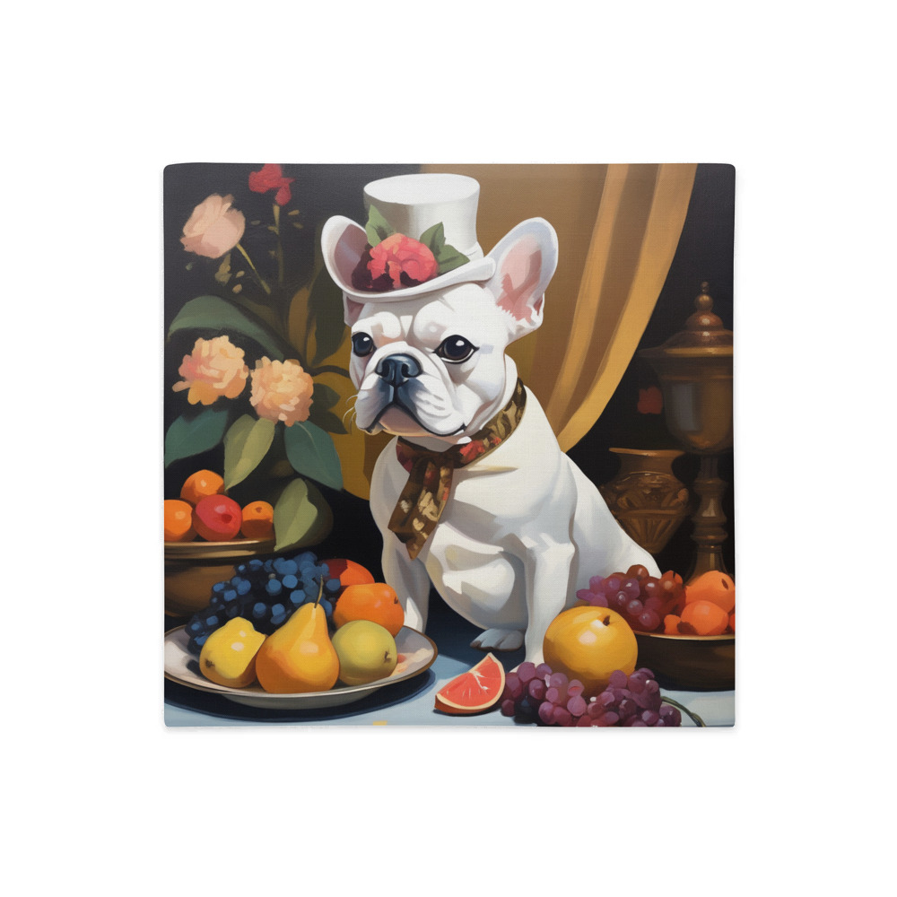 PugMug Custom White French Bulldog Premium Pillow Case