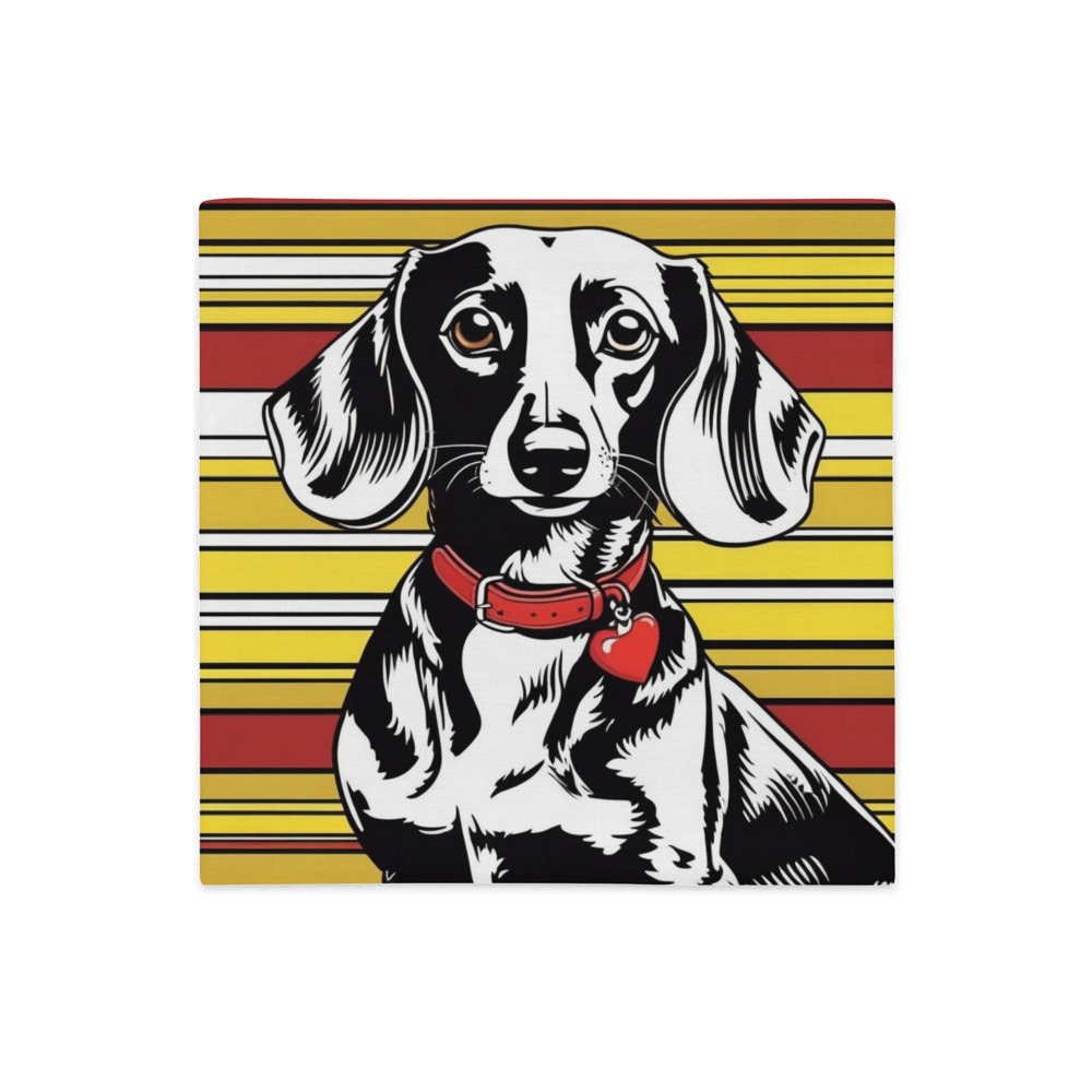 PugMug Custom Black Dachshund Premium Pillow Case