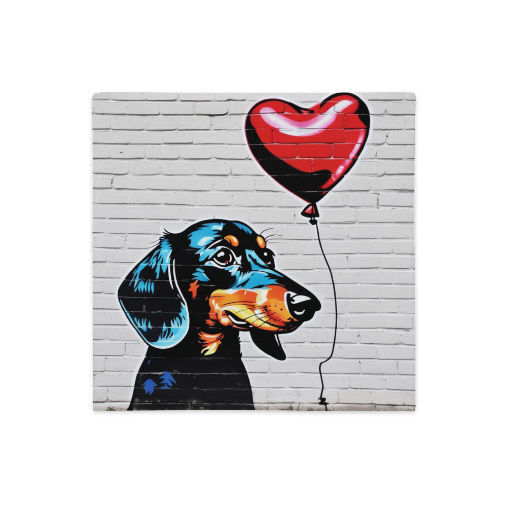 PugMug Custom Black Dachshund Premium Pillow Case