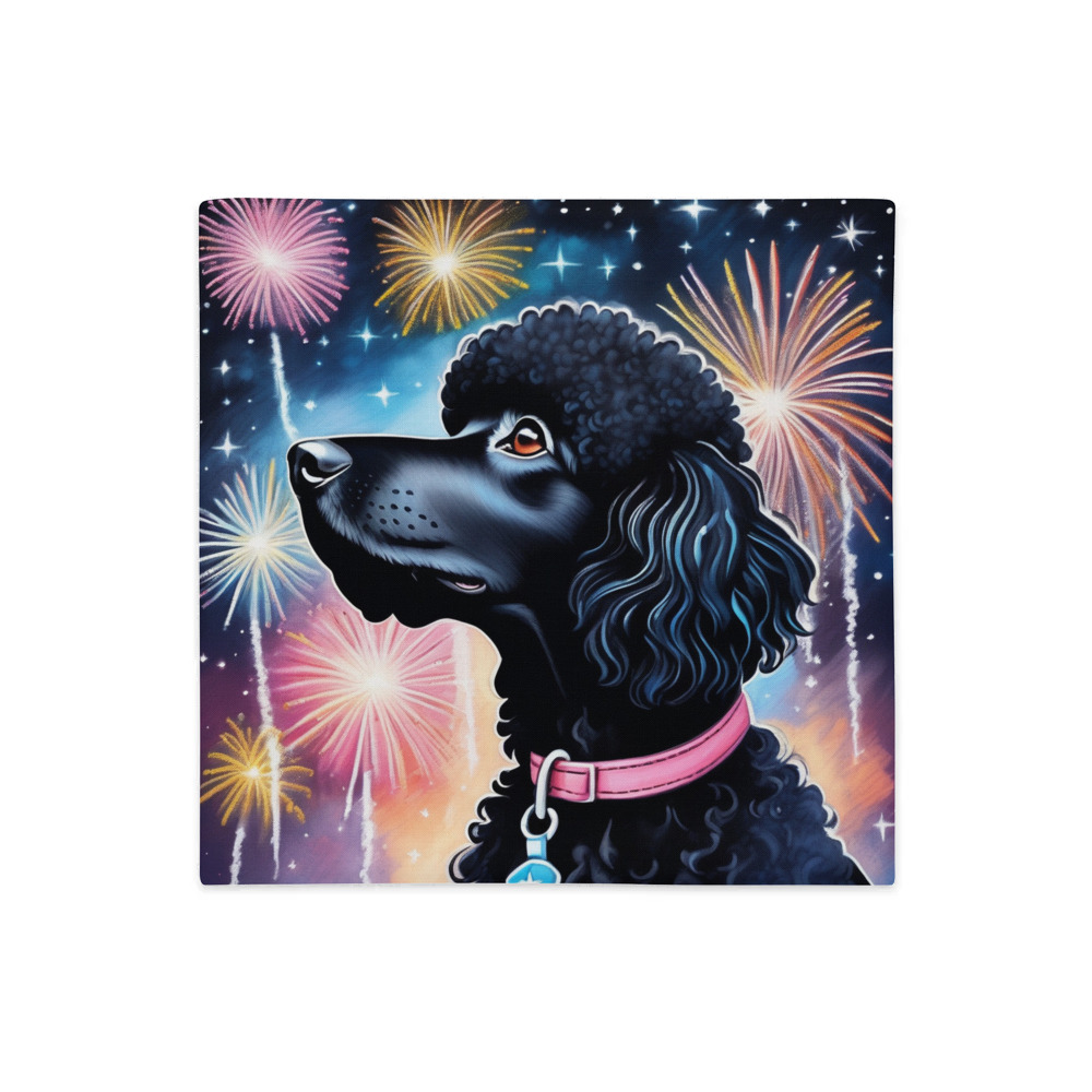 PugMug Custom Black Poodle Premium Pillow Case