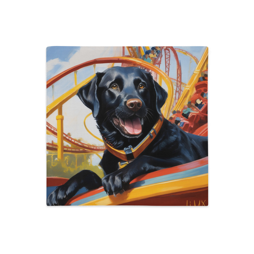 PugMug Custom Black Labrador Retriever Premium Pillow Case