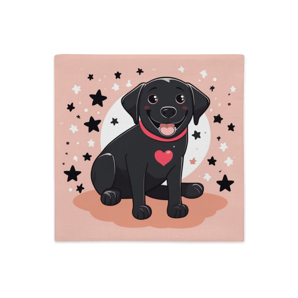 PugMug Custom Black Labrador Retriever Premium Pillow Case