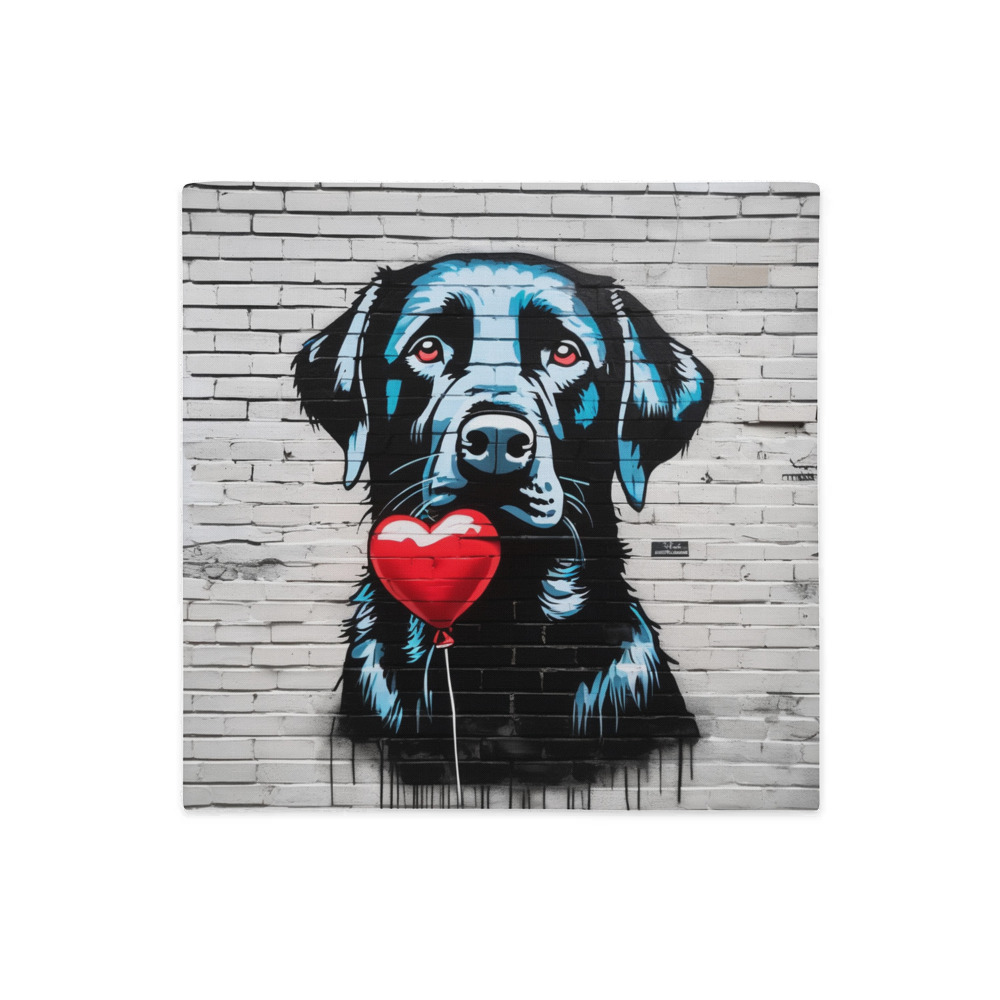 PugMug Custom Black Labrador Retriever Premium Pillow Case