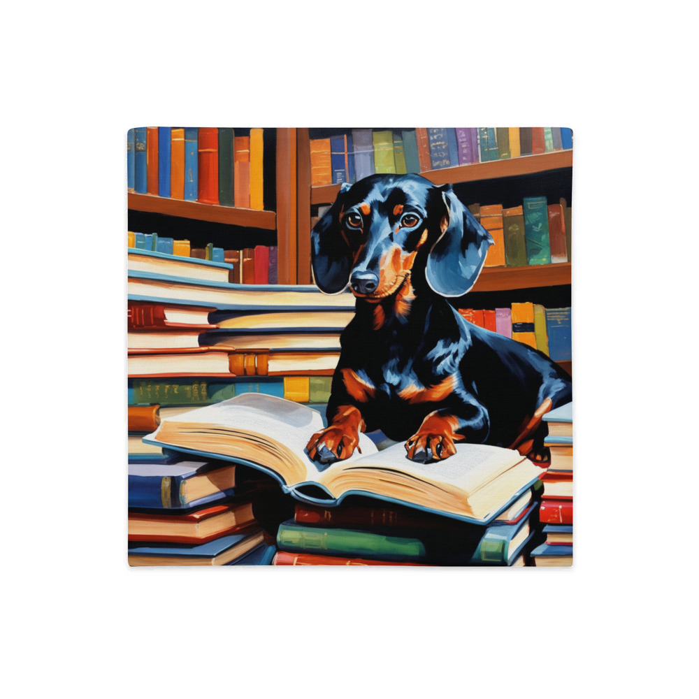 PugMug Custom Black Dachshund Premium Pillow Case