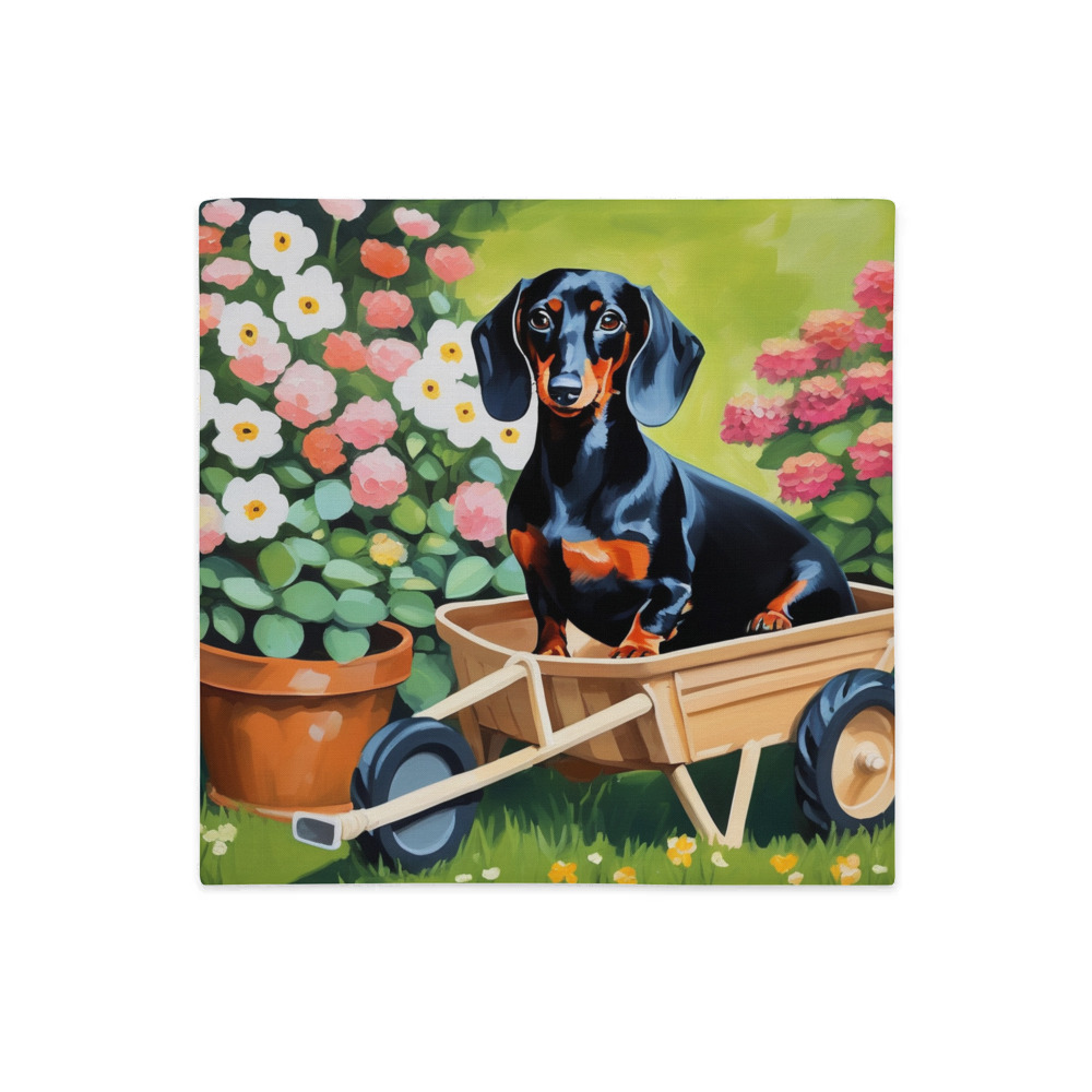 PugMug Custom Black Dachshund Premium Pillow Case